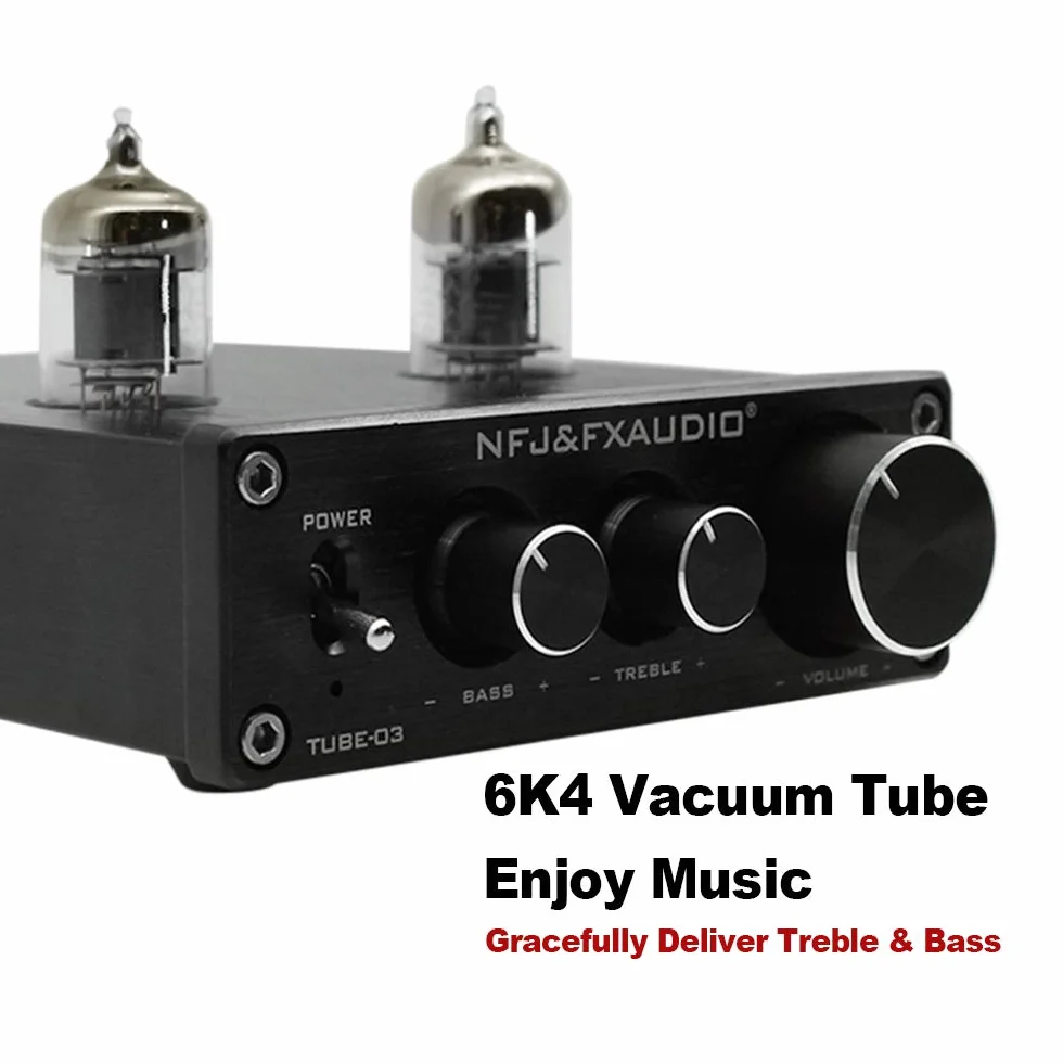 FX-Audio TUBE-03 6K4 Mini HiFi Preamplificatore Valvolare Buffer RCA