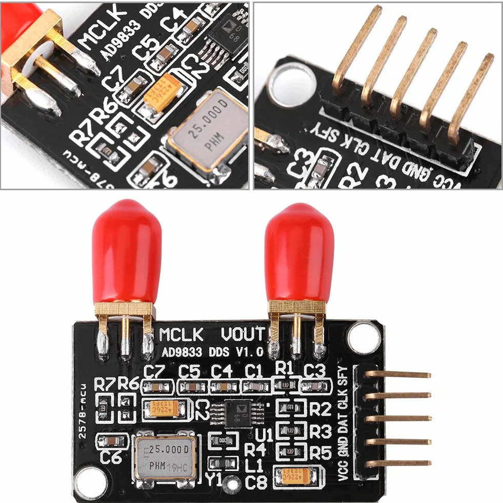 Modulo Generatore di Segnale DDS AD9833 0-12,5 MHz Onda Quadra Triangolare Sinusoidale 2,3-5,5 V per Elettronica Sperimentale