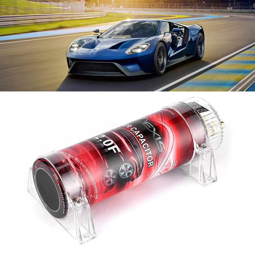 LED Rosso spegnimento Automatico 2.0 condensatore di Audio, condensatore Audio per Auto, per sistemi Fino a 2000 W.
