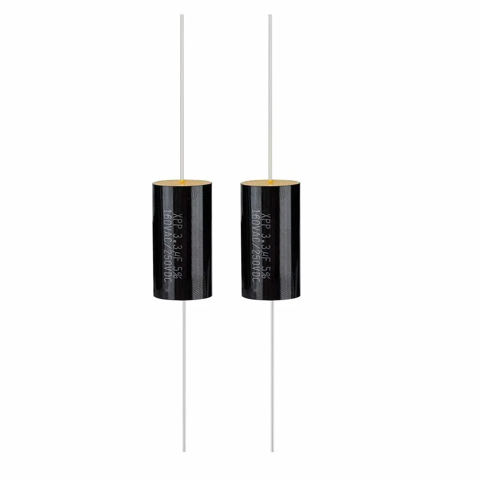 2Pezzi Resistori Elettronici per Film Metallici, Condensatori Elettrolitici 1uF/2.2uF/3.3uF audio HIFI Divisore Crossover con Perno filo di rame puro per auto treble (3.3uF)
