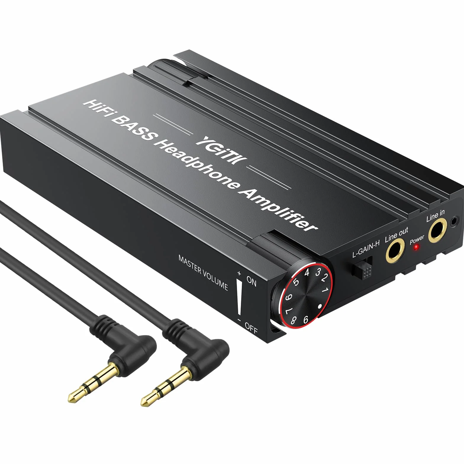 Amplificatore Cuffie Portatile Hi-Fi 16-600Ω Guadagno Regolabile Bassi Migliorati Ricaricabile Compatibile MP3 Smartphone Laptop