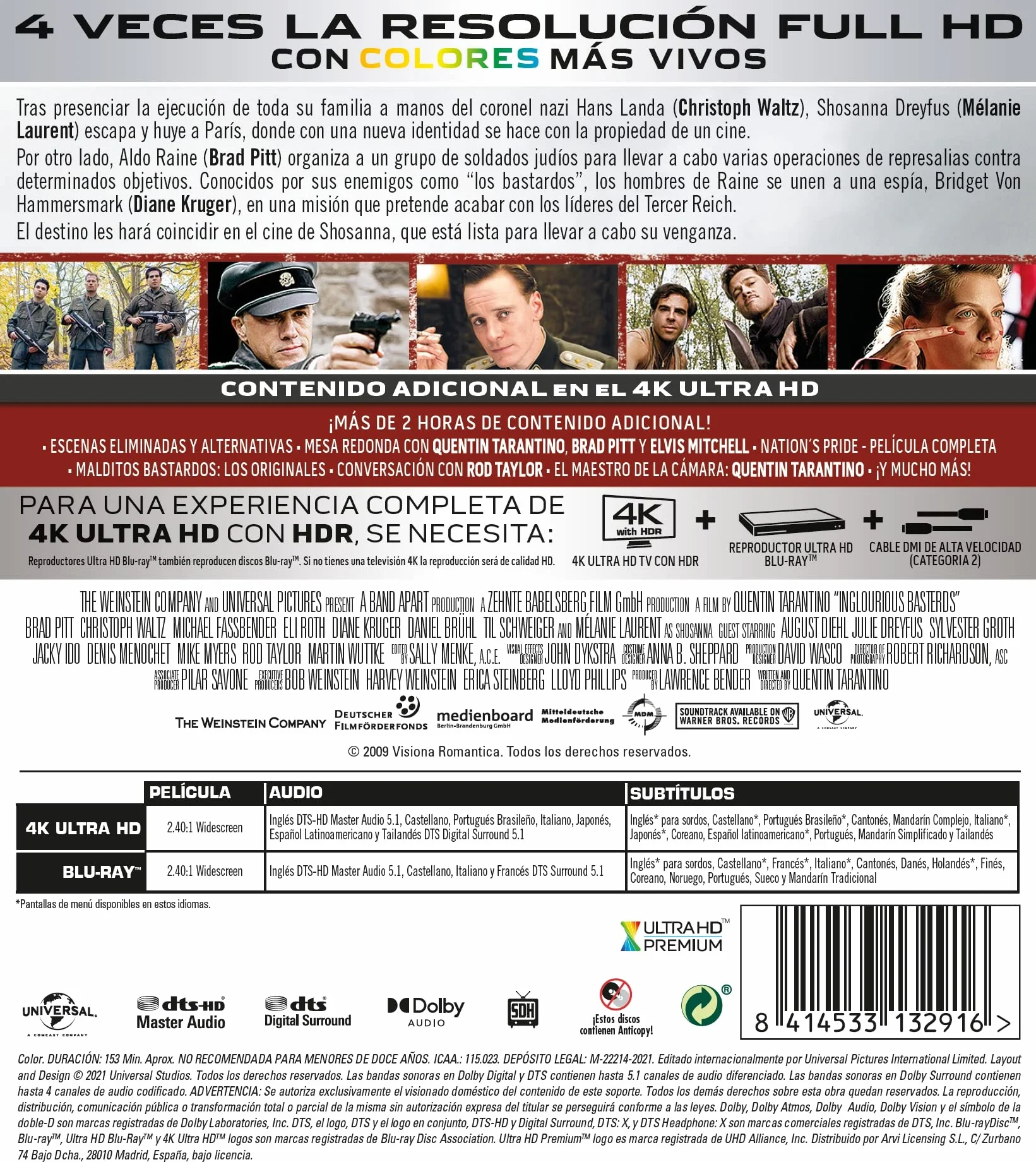 Malditos bastardos (4K UHD) BD