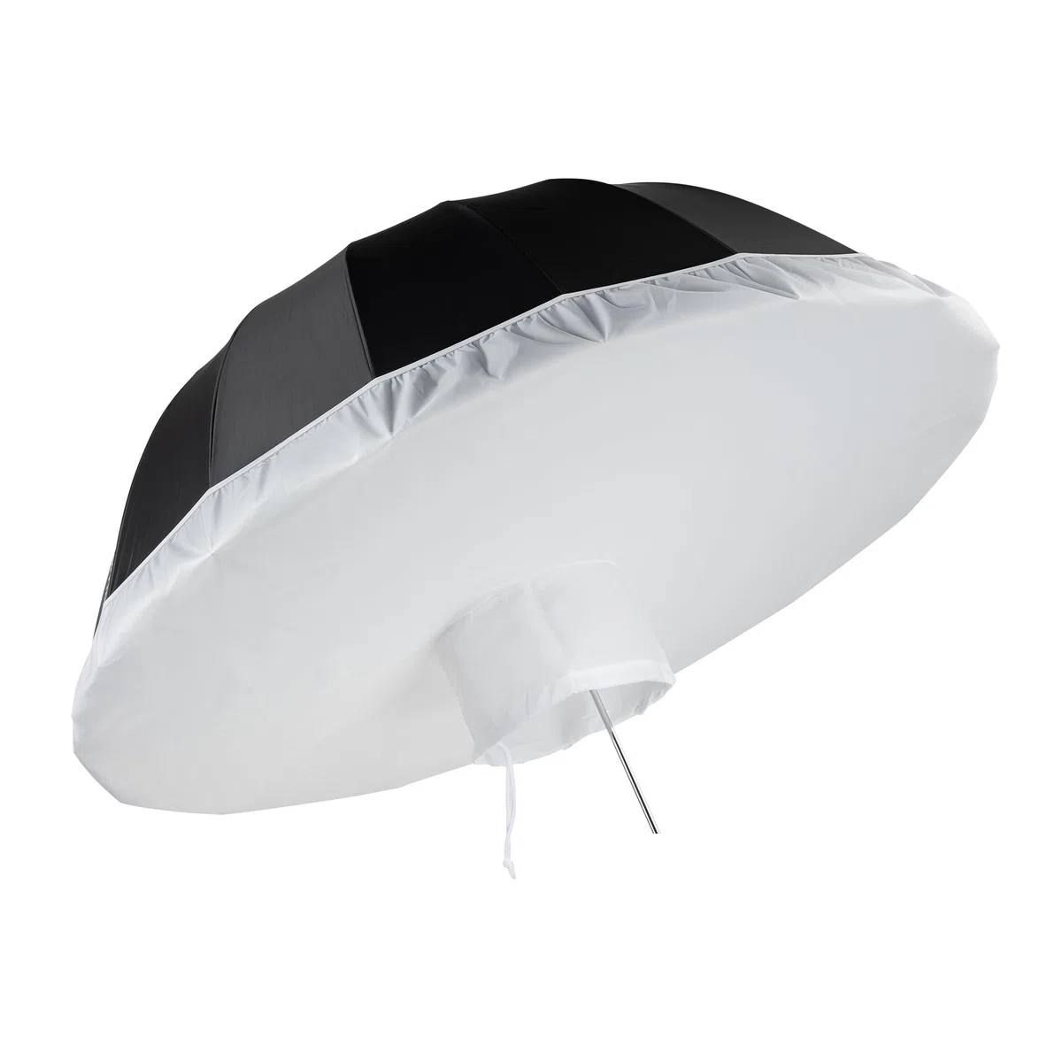 Walimex pro Ombrello fotografico parabolico nero/bianco Ø 105 cm + diffusore – Set di modellatori di luce per fotografia e videografia