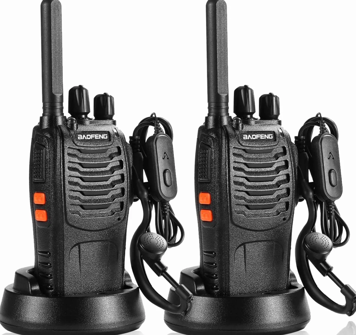 BF-88X Walkie Talkie PMR446 16 canali lunga portata con caricatore USB e auricolari