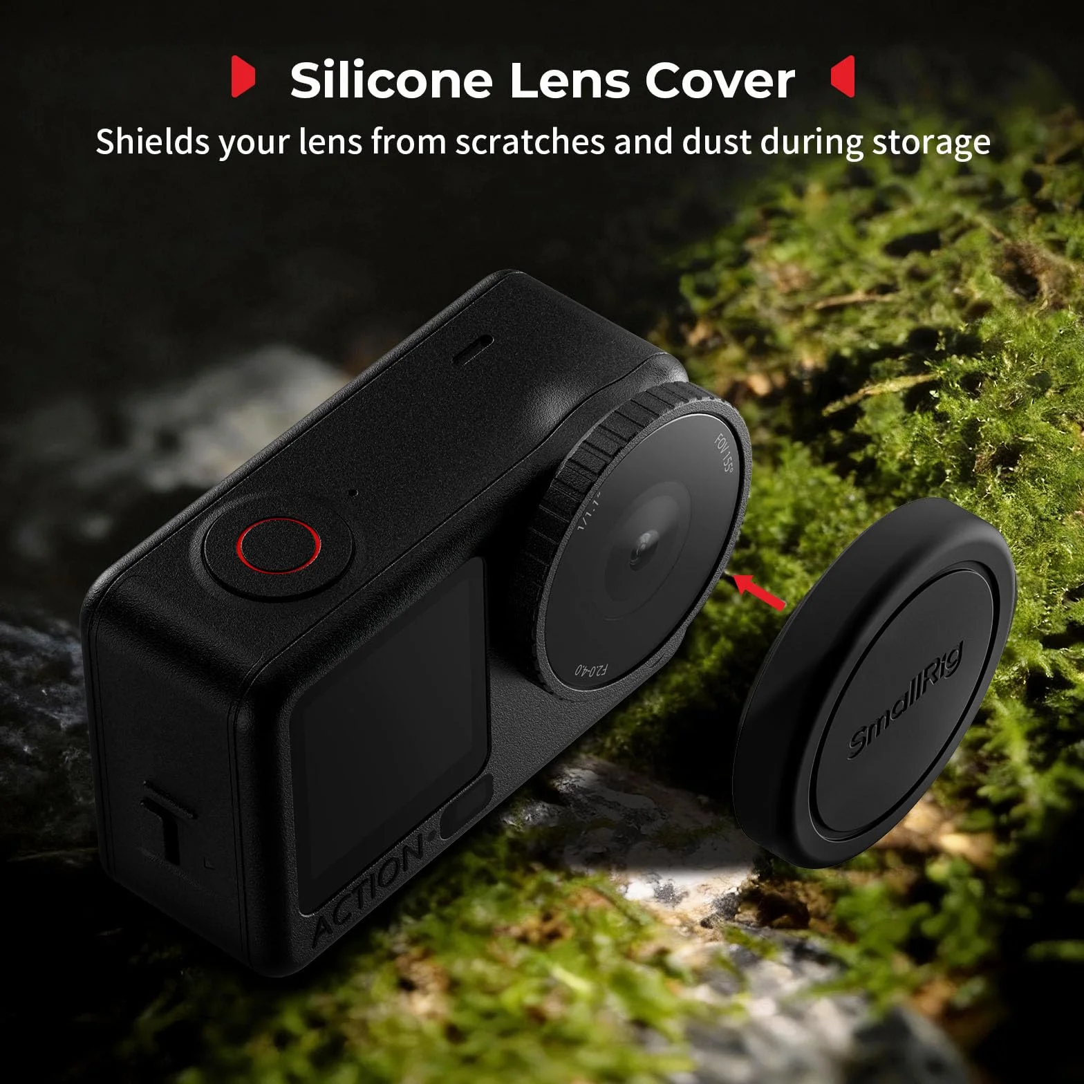 SMALLRIG Kit Filtri ND per DJI Osmo Action 6, Confezione da 5 Filtri Polarizzanti a Densità Neutra CPL ND8 ND16 ND32 a Scatto e Copertura in Silicone per Obiettivo, Filtri in Vetro Ottico HD- 5895