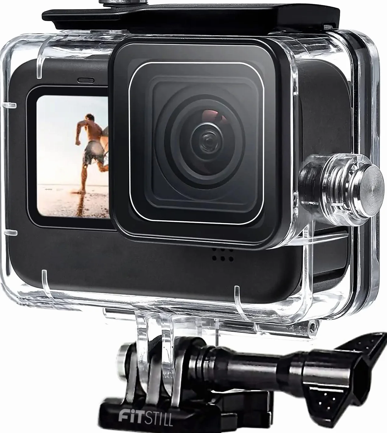 FitStill Custodia impermeabile 60M/196FT per Go Pro Hero 13/Hero 12/Hero 11/Hero 10/Hero 9 Black, custodia protettiva subacquea con accessori per fotocamera Go Pro Hero 13/12/11/10/9 Action camera