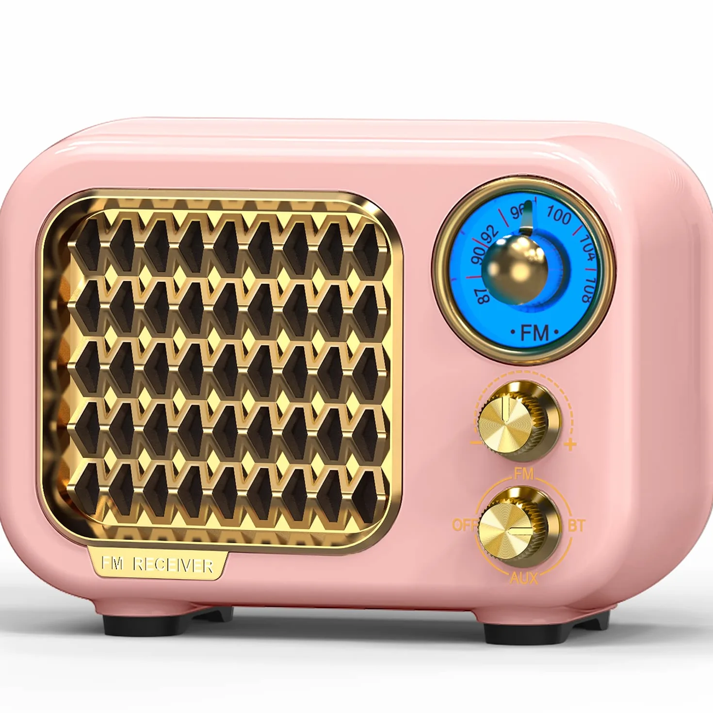 Tendak Radio Vintage FM Portatile Bluetooth 5.1 Retro Altoparlante Hi-Fi Batteria Ricaricabile 1000 mAh TF Card AUX USB MP3