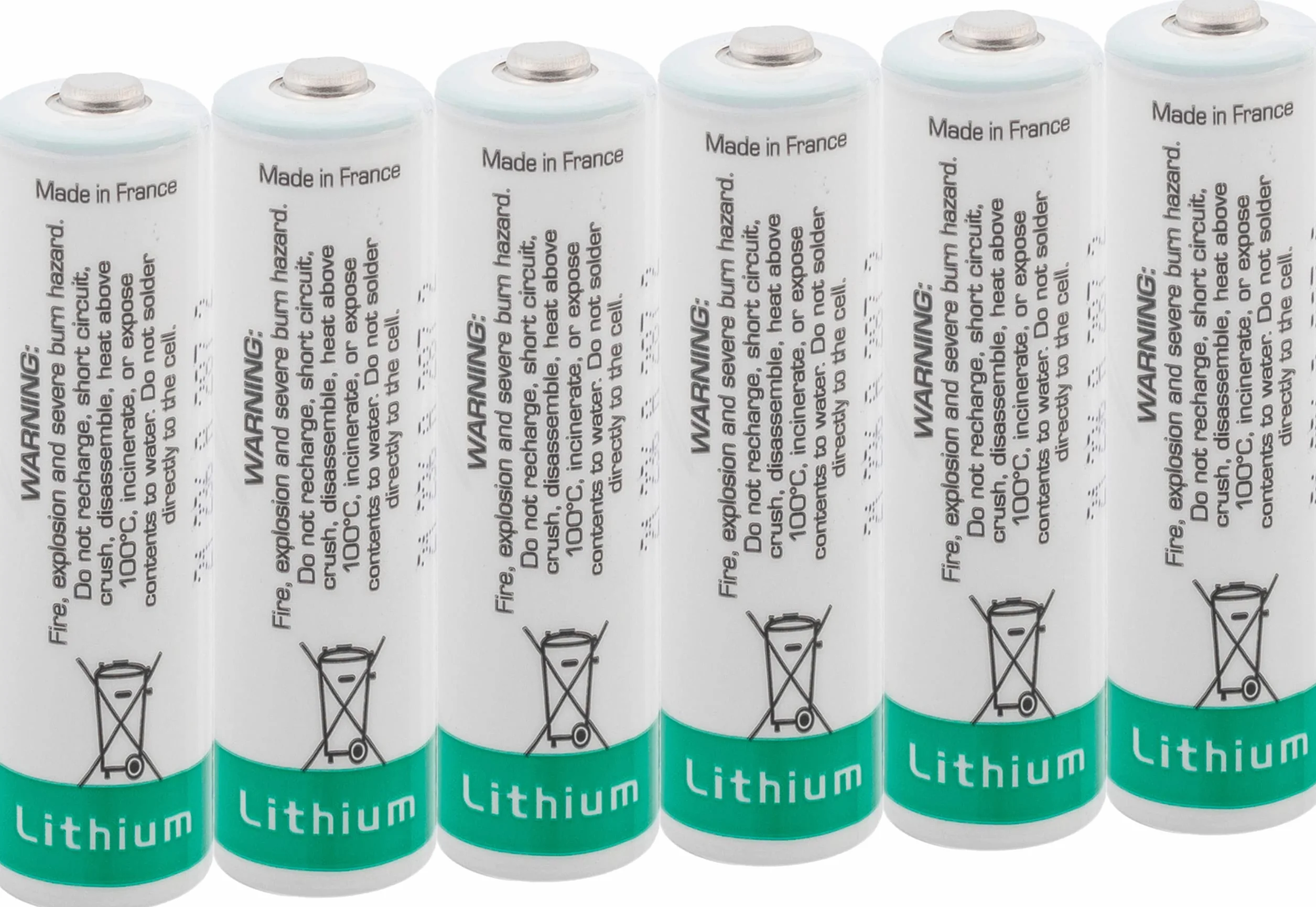 Saft LS 14500 3,6v Lithium Pack da 6, Bianco