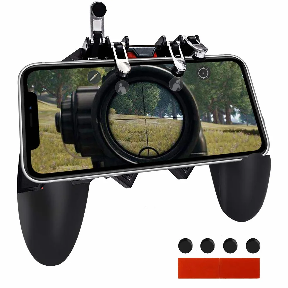 Ozkak Mobile Controller Smartphone Gamepad semplificato Portatile 4 Trigger L1R1 L2R2 Universel per PUBG COD Android iOS iPhone Samsung cellulare con larghezza da 7 a 9,5 cm