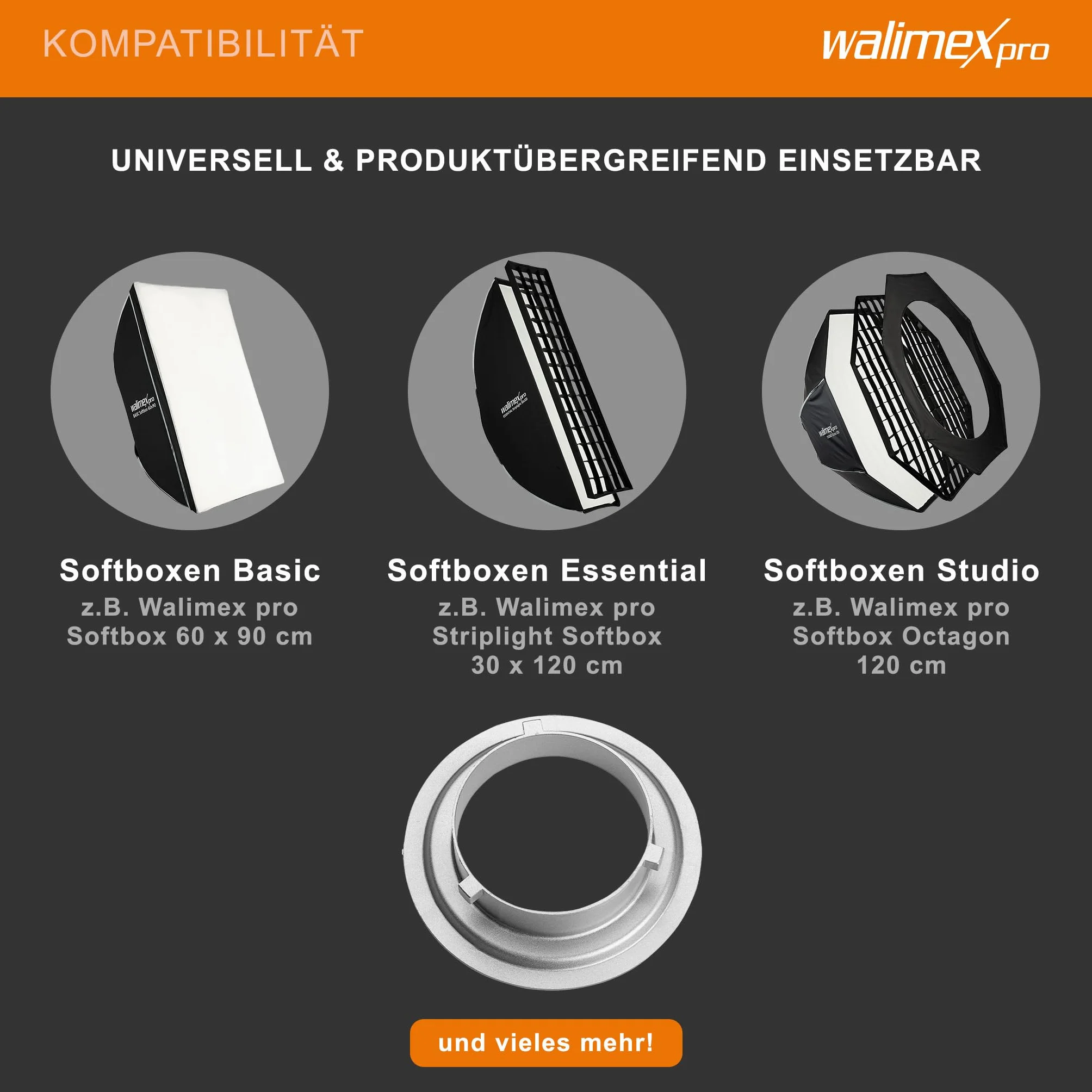 Walimex - Adattatore softbox per Aurora/Bowens