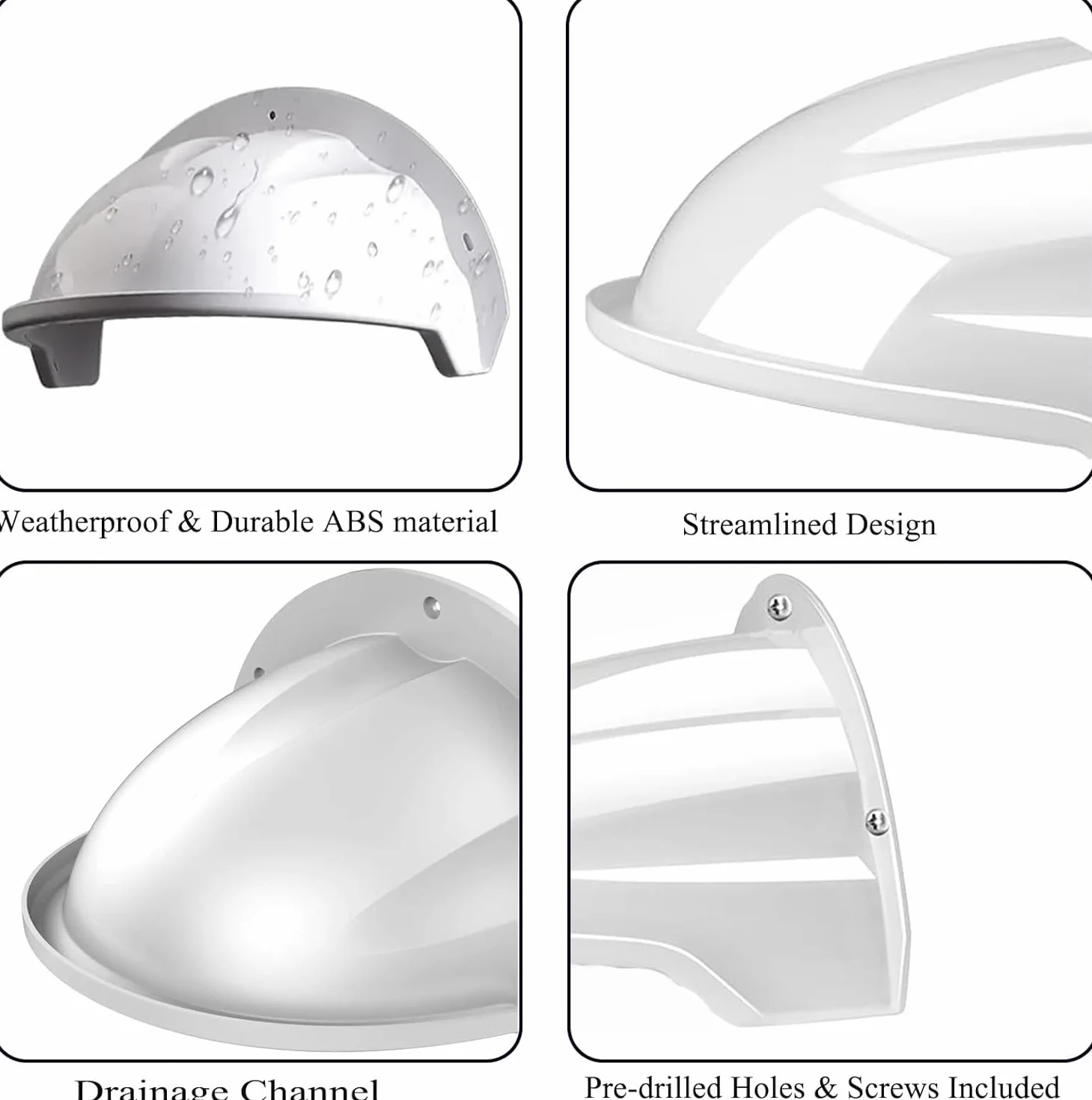 1 custodia protettiva resistente alle intemperie per telecamera di sorveglianza CCTV, custodia solare e piovosa, compatibile con Bullet e Dome (bianco)