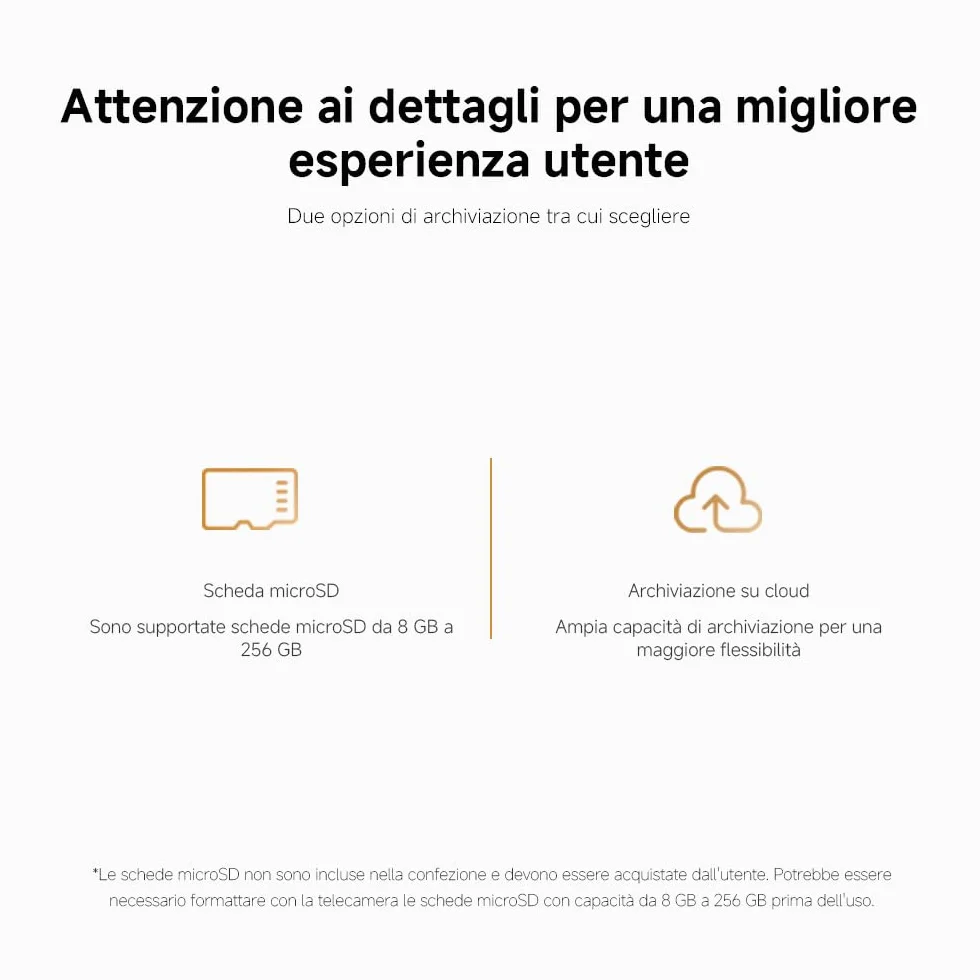XIAOMI Smart Camera C301 (Videocamera di sorveglianza), risoluzione 2K, protezione privacy, visione notturna a colori, visione completa a 360°, rilvamento delle persone, audio bi-direzionale