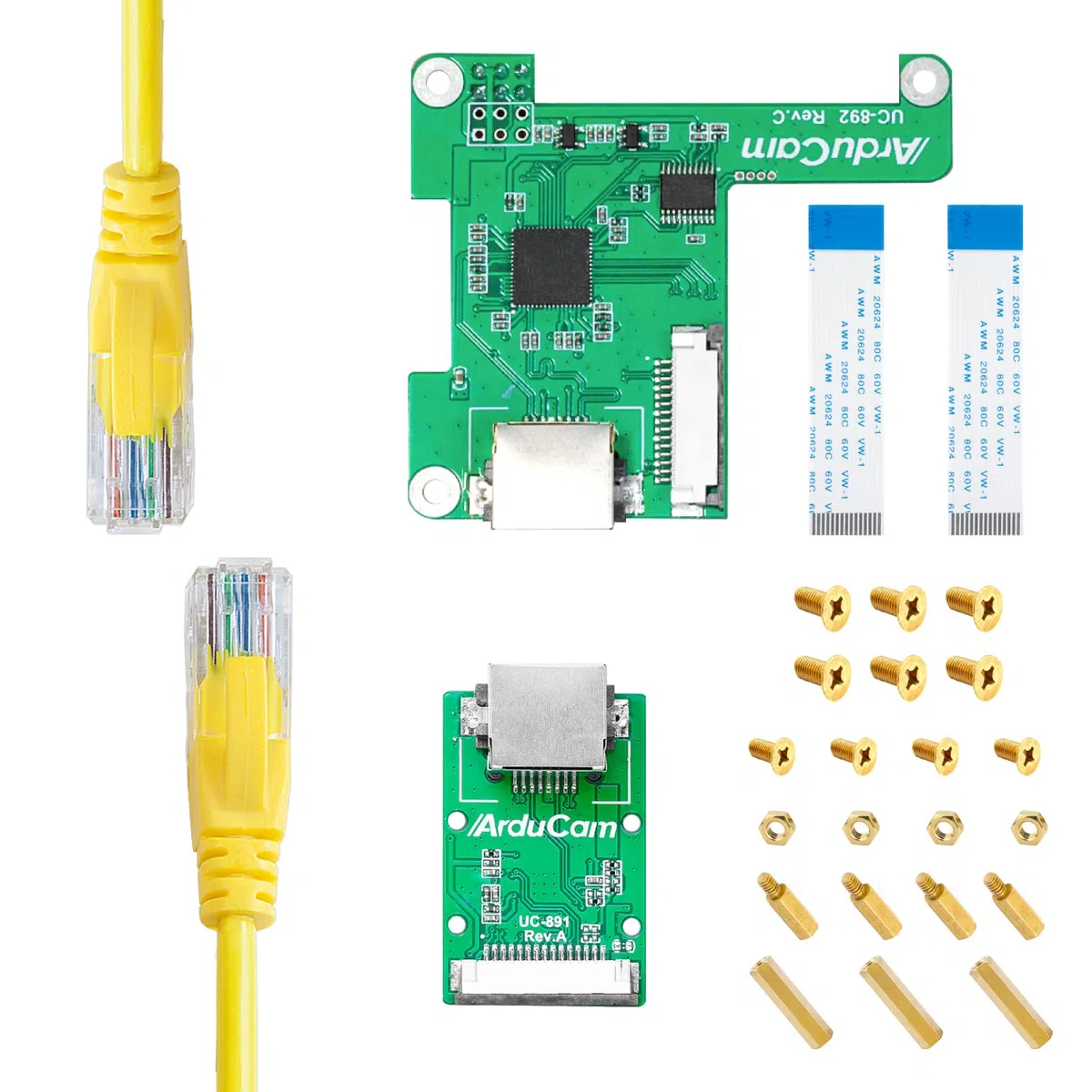 Arducam Kit di prolunga per fotocamera Raspberry Pi, estensione fino a 15 metri, compatibile con Raspberry Pi Camera V1/V2/HQ, e modulo fotocamera autofocus da 16 MP