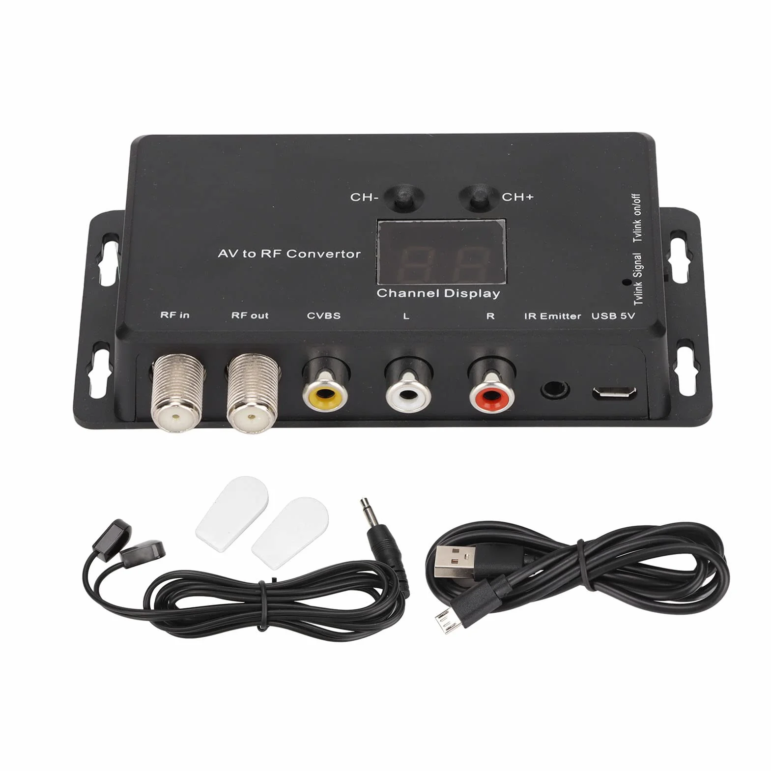 Modulatore UHF TV LINK, Modulatore Distribuzione TV PAL NTSC da AV a RF, Convertitore UHF per Uscita RF
