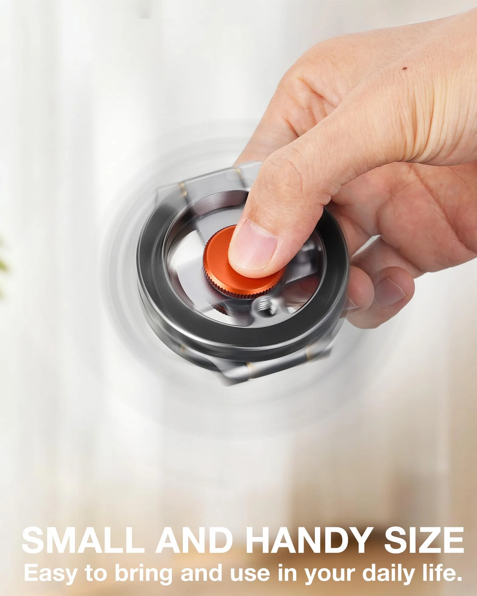 Supporto magnetico per telefono con fidget spinner, supporto a doppio anello laterale, si attacca a qualsiasi superficie di ferro, foro per vite da 1/4", compatibile con iPhone 17/16/15/14/13/12 Pro