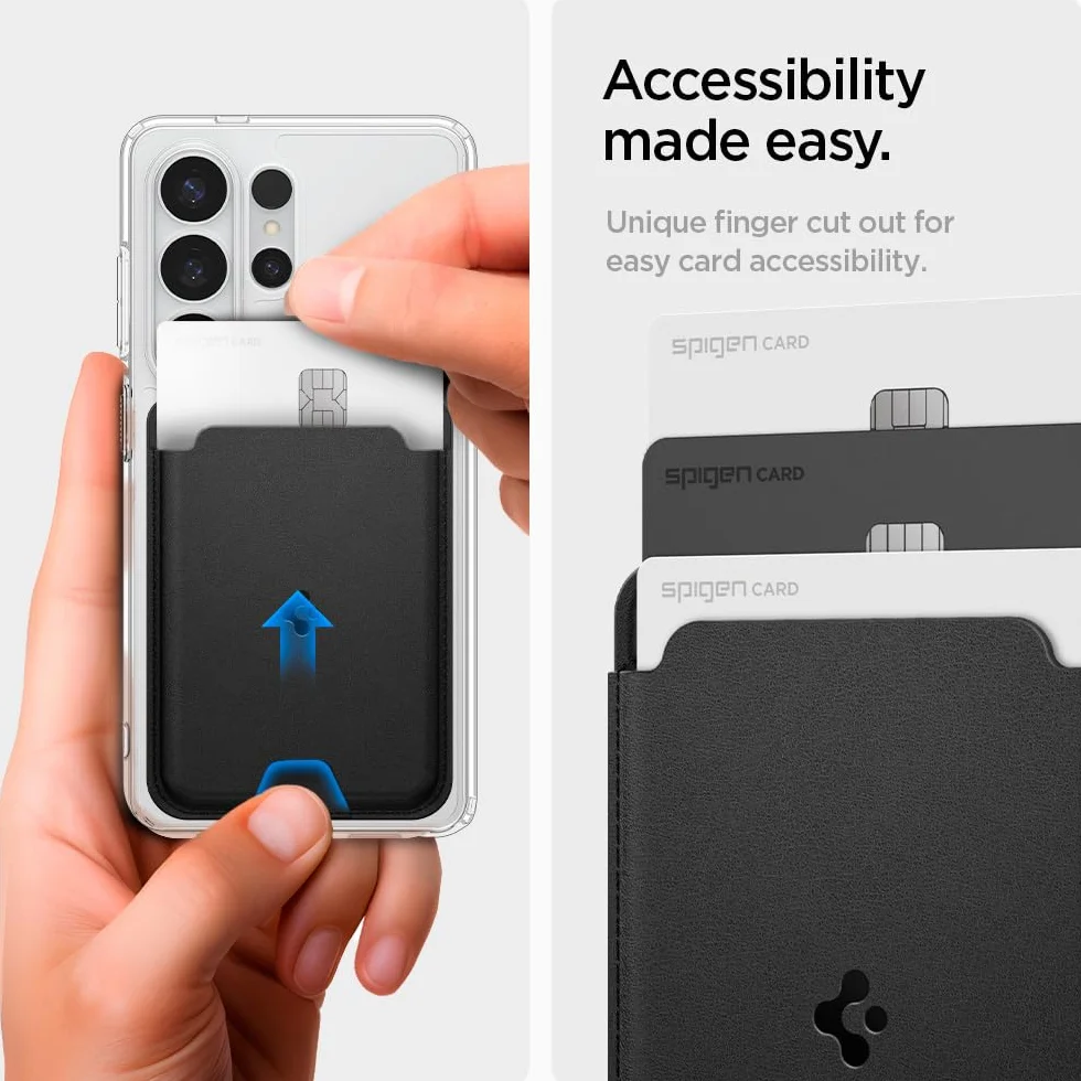 Spigen Valentinus MagFit Portafoglio Magnetico Compatibile con Samsung Galaxy S26 & S25 Serie, S25 Edge e Z Fold 7 - Nero
