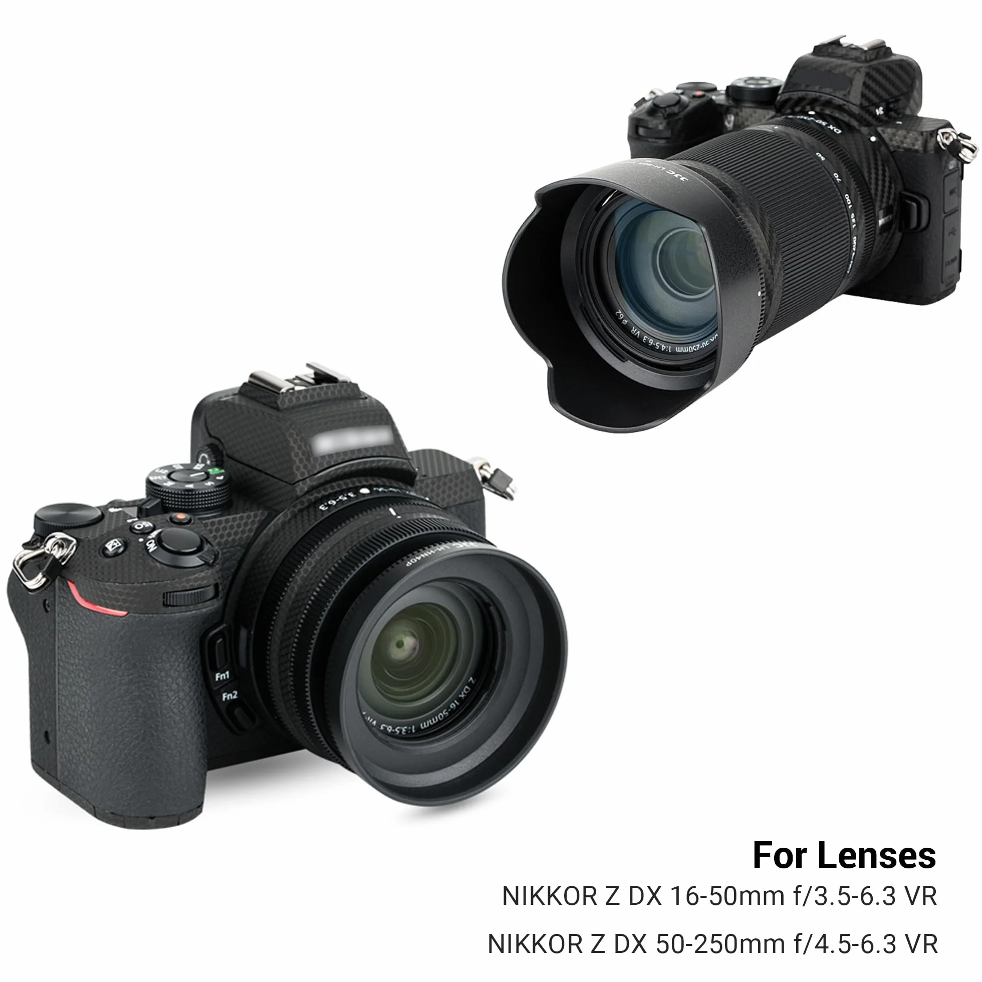 JJC Set di paraluce per Canon RF-S 55-210 mm F5-7.1 IS STM e Canon EF-M 15-45 mm f/3.5-6.3 IS STM e Canon RF-S 18-45 mm f/4.5-6.3 IS STM, sostituisce Canon ET-60B ed EW-53