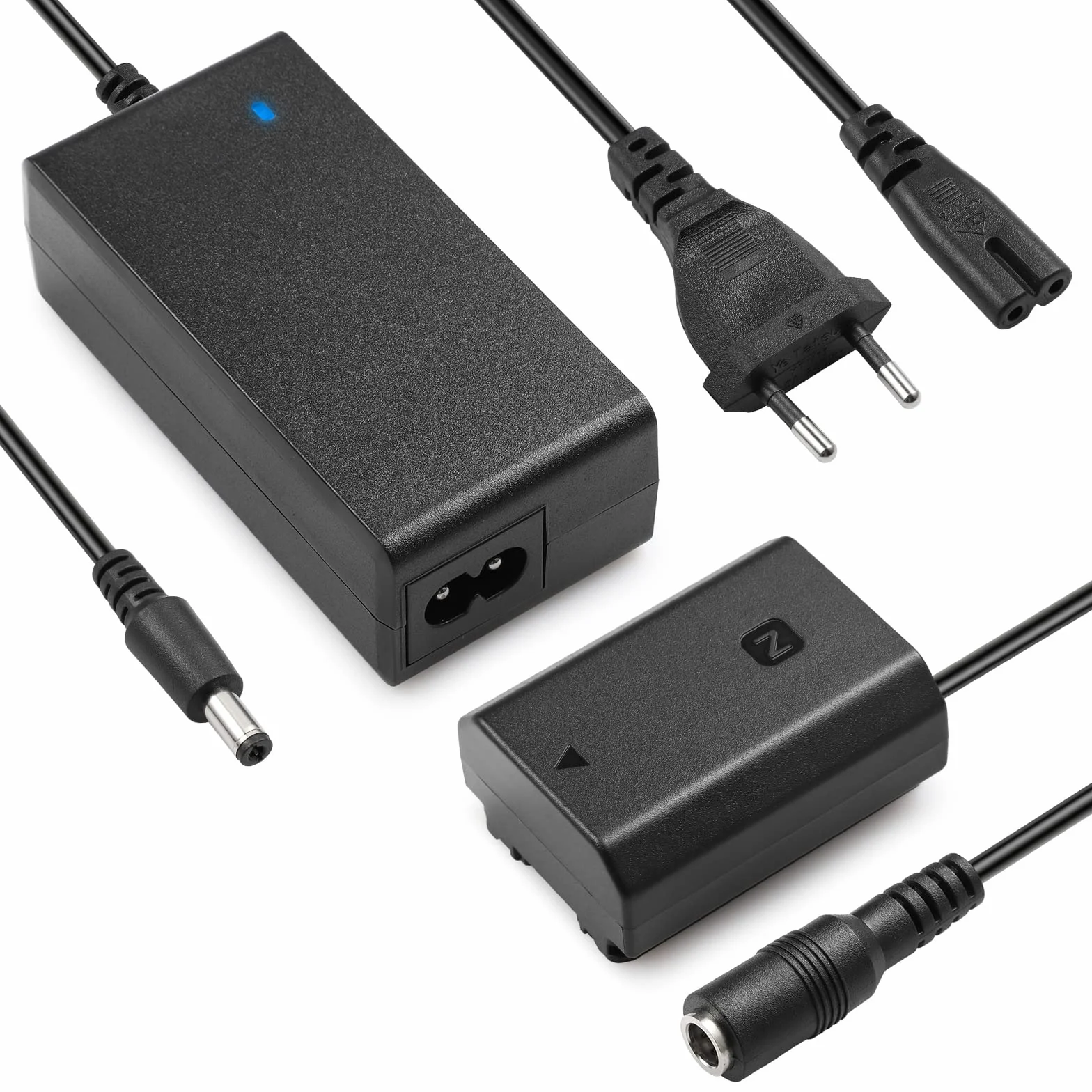 ENEGON NP-FZ100 Dummy Battery AC-FZ100 DC Coupler Adapter Kit Compatible with Sony A6600, A7C, A7III, A7RIII, A7RIV, A9, A9R, A9S, Alpha 9, Alpha 9R, Alpha 9S, Digital Camera