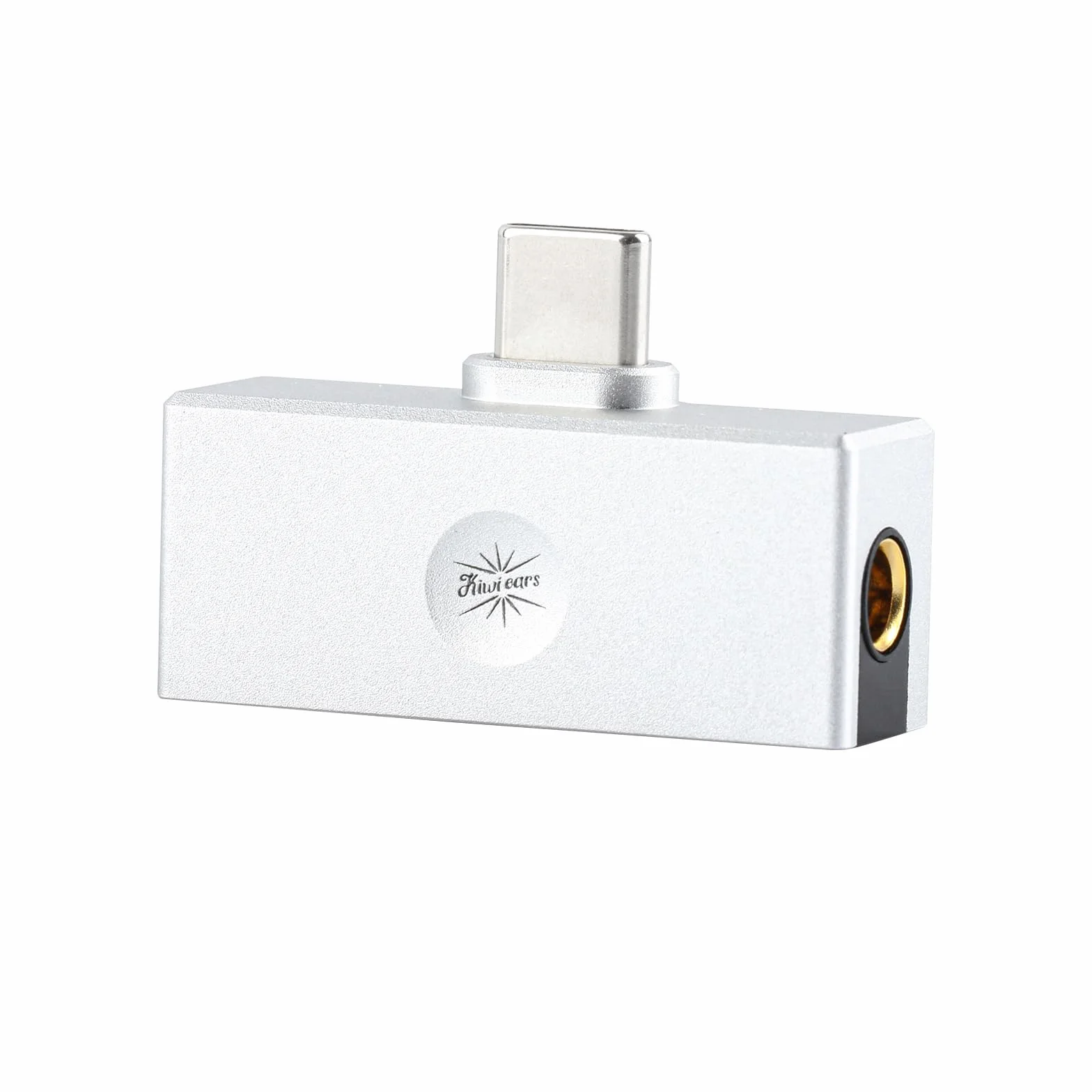 Kiwi Ears Allegro Mini Portable DAC USB C na 3,5/4,4 mm, 32bit/384 kHz, amplificatore per cuffie HiFi (Argento)