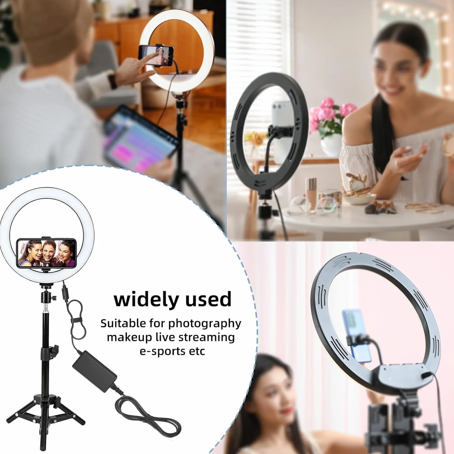 TAIFU 15V 4A Alimentatore per NEEWER 14" / 18" LED Ring Light NW-150480D2 NW-150300D2 NW-150400D1 per Studio Fotografico Luce ad Anello LED da 14 Pollici e 18 Pollici Alimentazione Caricabatterie