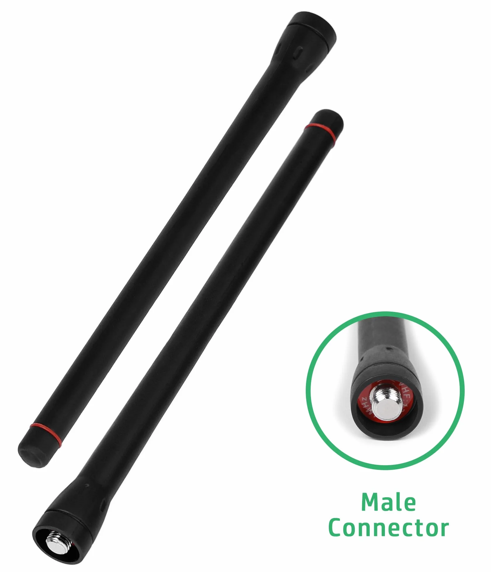 Antenna Whip VHF 136-174MHz per Icom IC-M3A IC-M25 IC-M31 IC-M33 IC-M35 IC-M37 IC-M93EURO IC-F1000/F2000 Walkie Talkie 16,5 pollici