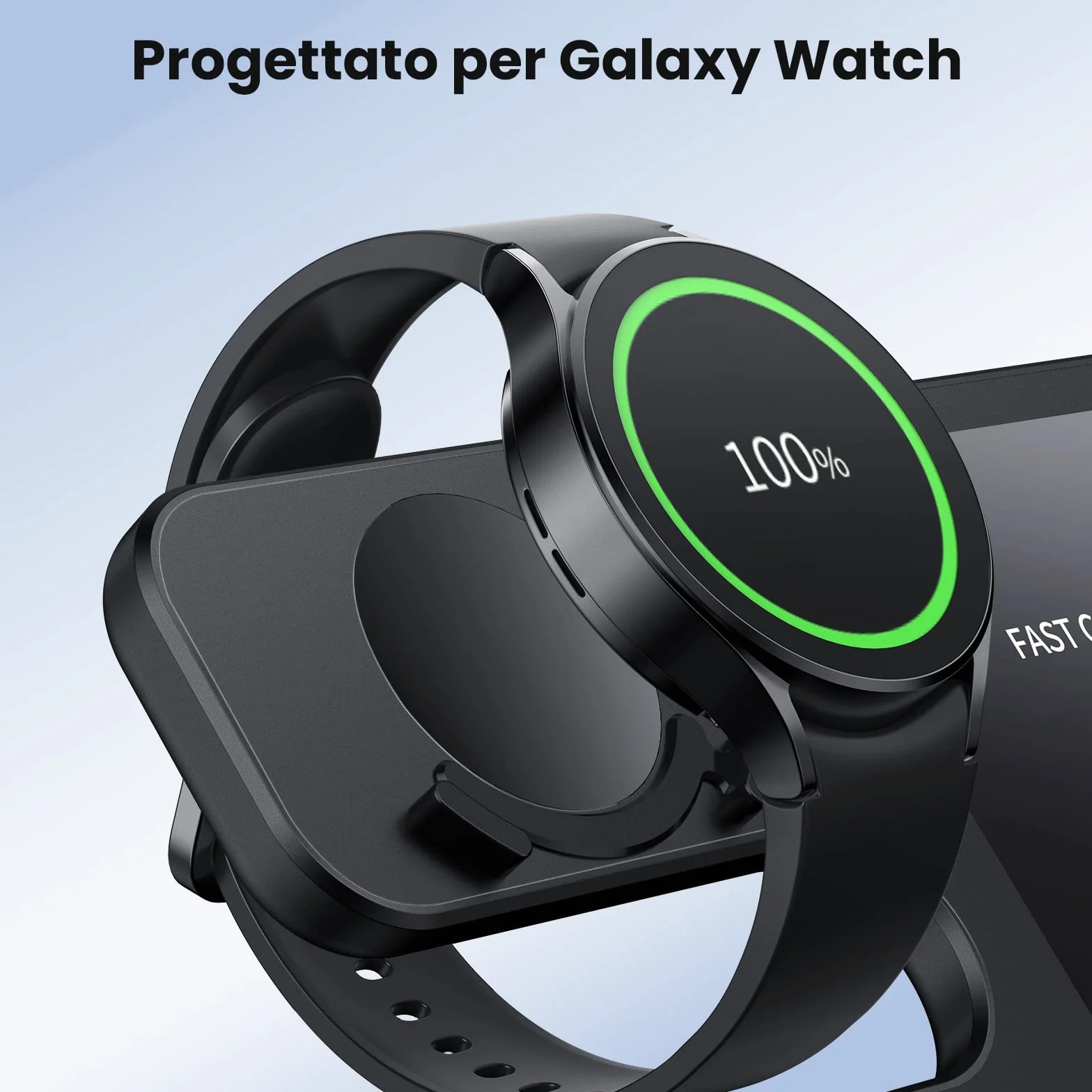 seacosmo Caricabatterie Wireless 3 in 1 per Samsung, Stazione Ricarica Wireless Rapida Charging Station, Caricatore S24/S23/S22/S21 Ultra/Z Flip/Fold 5/4, per Galaxy Watch 8/6/5 Pro & Galaxy Buds