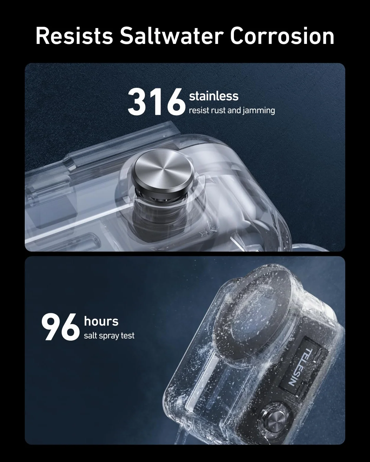 TELESIN Custodia Impermeabile per DJI Osmo Nano, Scatola Subacquea 60M/196FT con Fogli Antiappannamento, Accessori per DJI Osmo Nano per Immersioni Profonde e Snorkeling