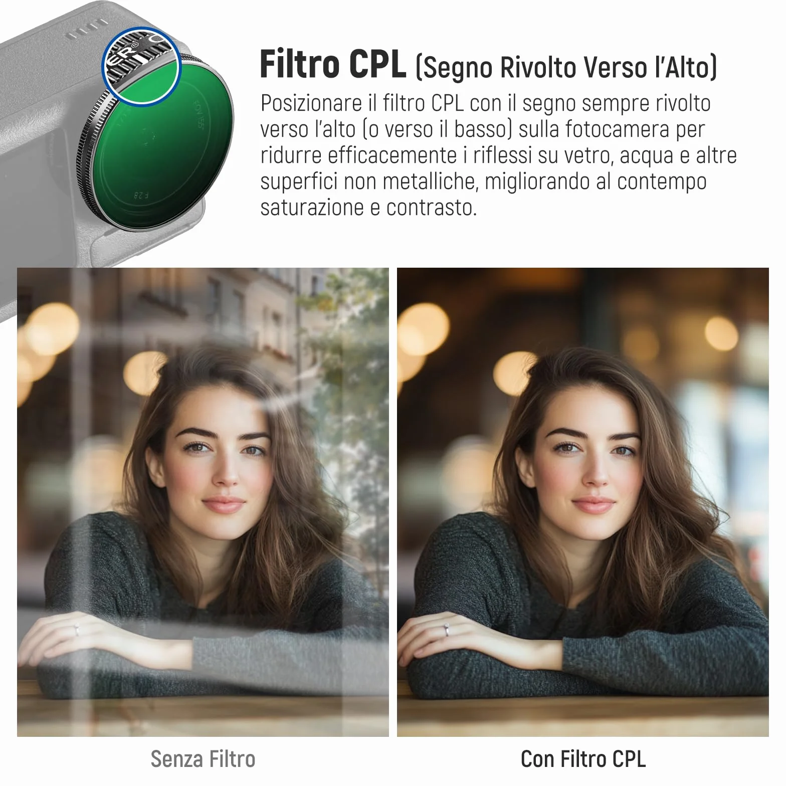 NEEWER Set di Filtro ND Compatibile con DJI Osmo Action 5 Pro/4/3, 4 Pezzi, Filtri ND8/ND16/ND32/CPL in Vetro Ottico HD Multistrato a Scatto, Accessori per Obiettivi Action Camera con 2x Panni Pulizia