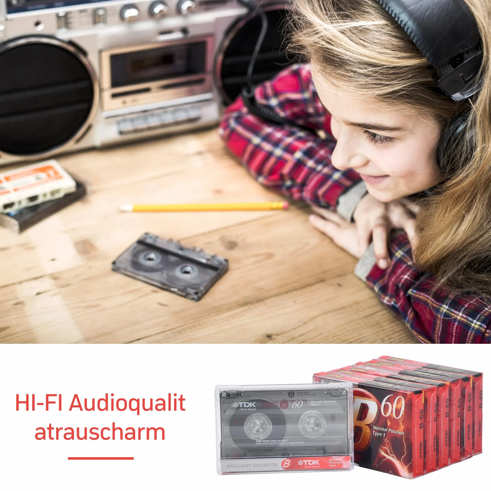 Confezione da 10 Cassette, 60 Minuti Musicassette Vergini, Nastri per Cassette Vuote, Basso Rumore, per Conferenze, Seminari, Registrazione Quotidiana