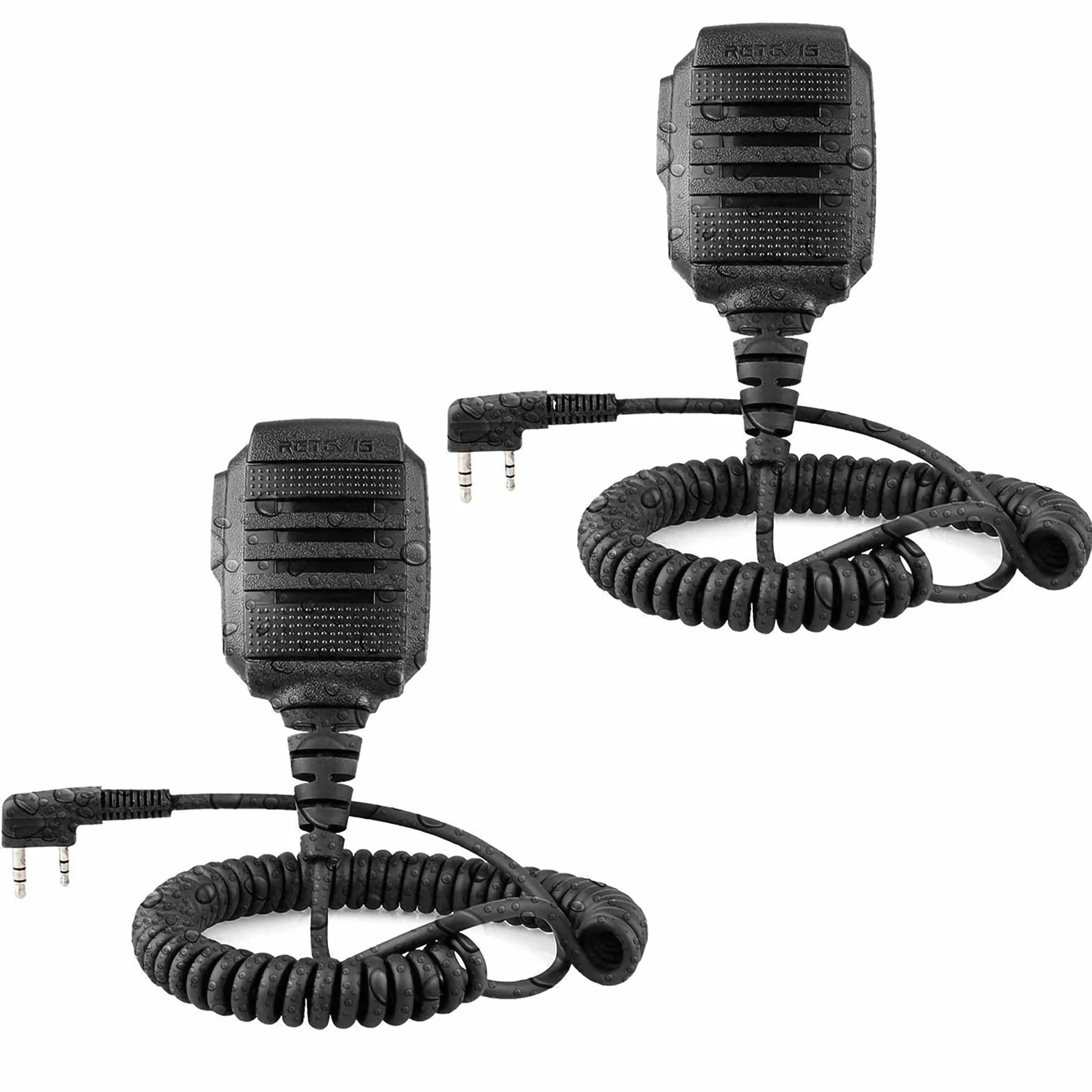 Retevis RS114 Walkie Talkie IP54 Altoparlante Microfono 2 Pin Compatibile RT24 RT27 RT22 RT622 RT5 RT5R RT28 Baofeng BF-888S UV-5R Kenwood (2 Pezzi)