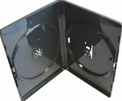 10 Custodie Doppie Nere Sostitutive Per DVD Marca Amaray