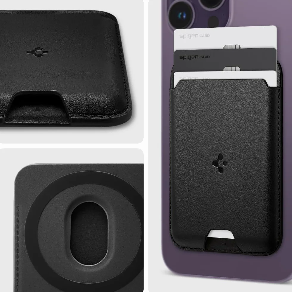 Spigen Valentinus MagFit Portafoglio MagSafe Wallet Magnetico Portacarte Compatibile con iPhone 17/16/15/14/13/12 Modelle, Accessori MagSafe