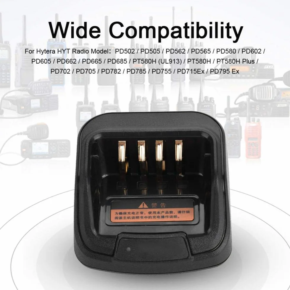 Base di Ricarica Radio Portatile Bewinner per Hytera Walkie Talkie Caricabatterie Dock 12V 1A Sostitutiva
