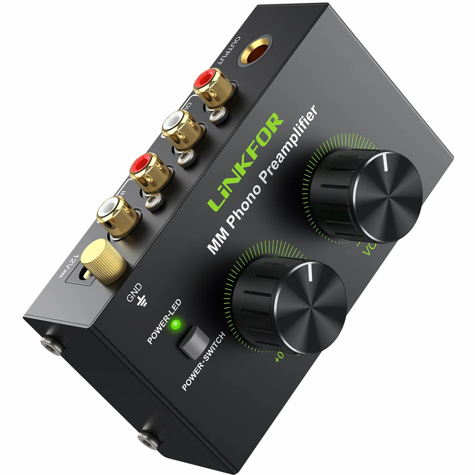 LiNKFOR Preamplificatore Giradischi Phono RCA 6.35mm DC 12V