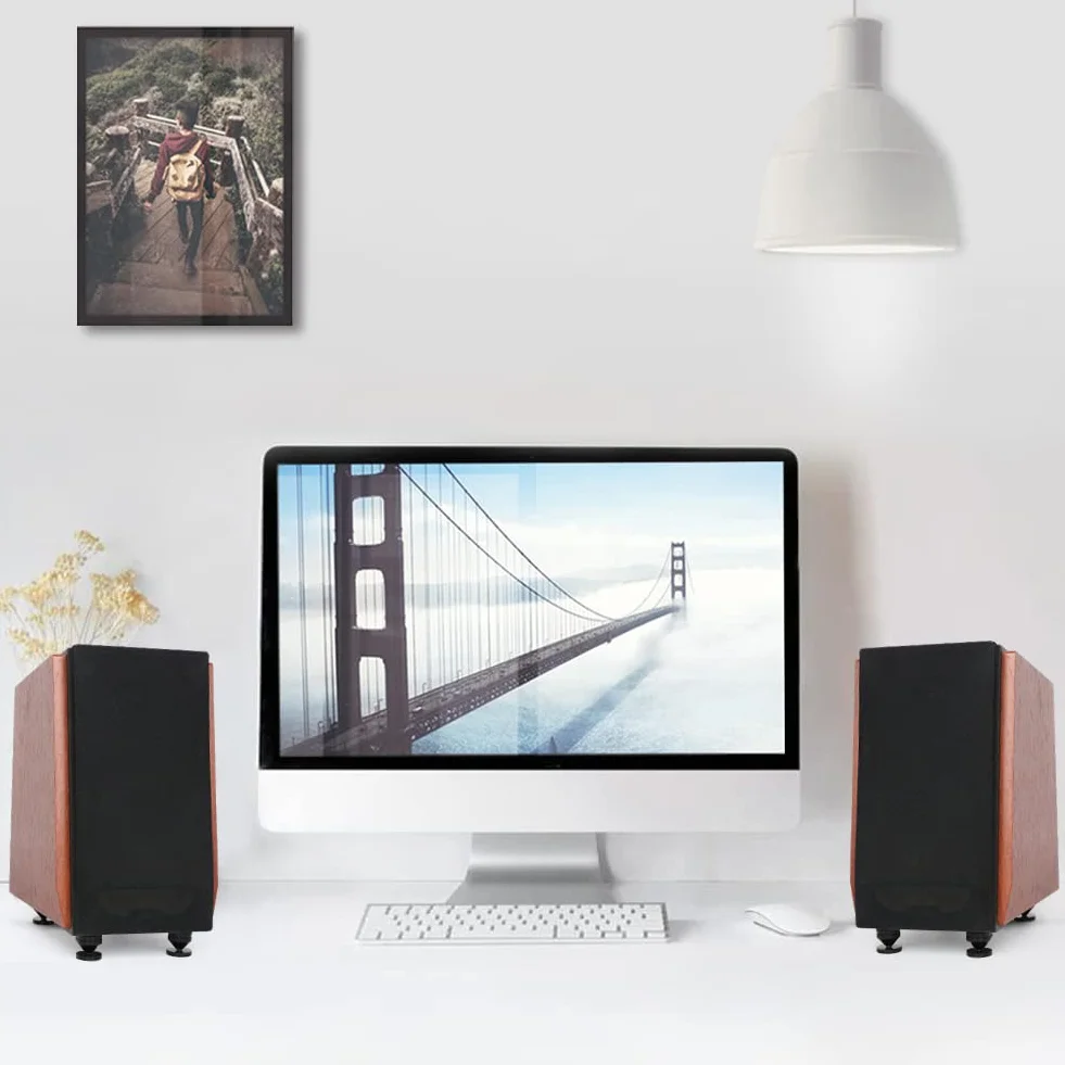 Set di 8 Punte per Altoparlante HiFi, Piedini in Lega di Alluminio, Supporto Nero