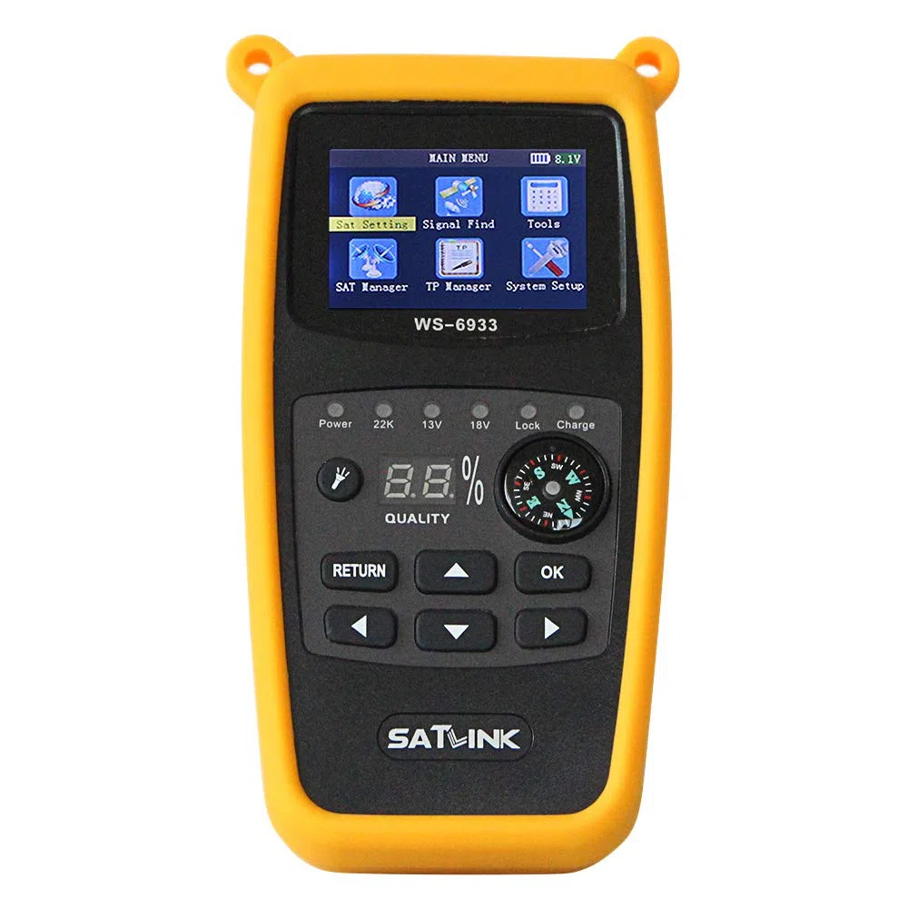 Satlink WS-6933 - Misuratore satellitare da campeggio HD DVB-S + DVB-S2 8PSK SAT EU