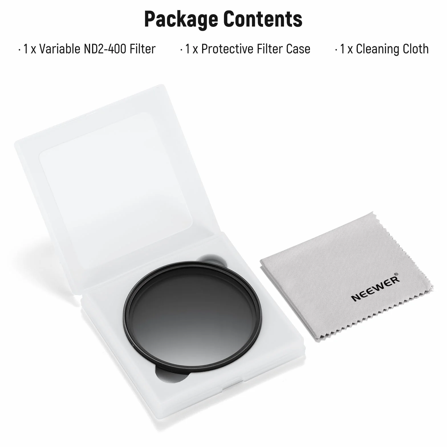 NEEWER BASICS Filtro ND Variabile da 67mm, Filtro ND2-400 a Densità Neutra Variabile Ruotabile con Riduzione della Luce 1-9 Stop con Rivestimento Anti Impronta, Telaio Sottile per Obiettivo Fotocamera