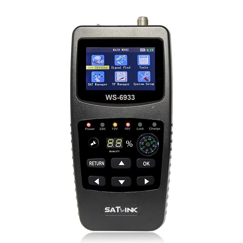 Satlink WS-6933 - Misuratore satellitare da campeggio HD DVB-S + DVB-S2 8PSK SAT EU
