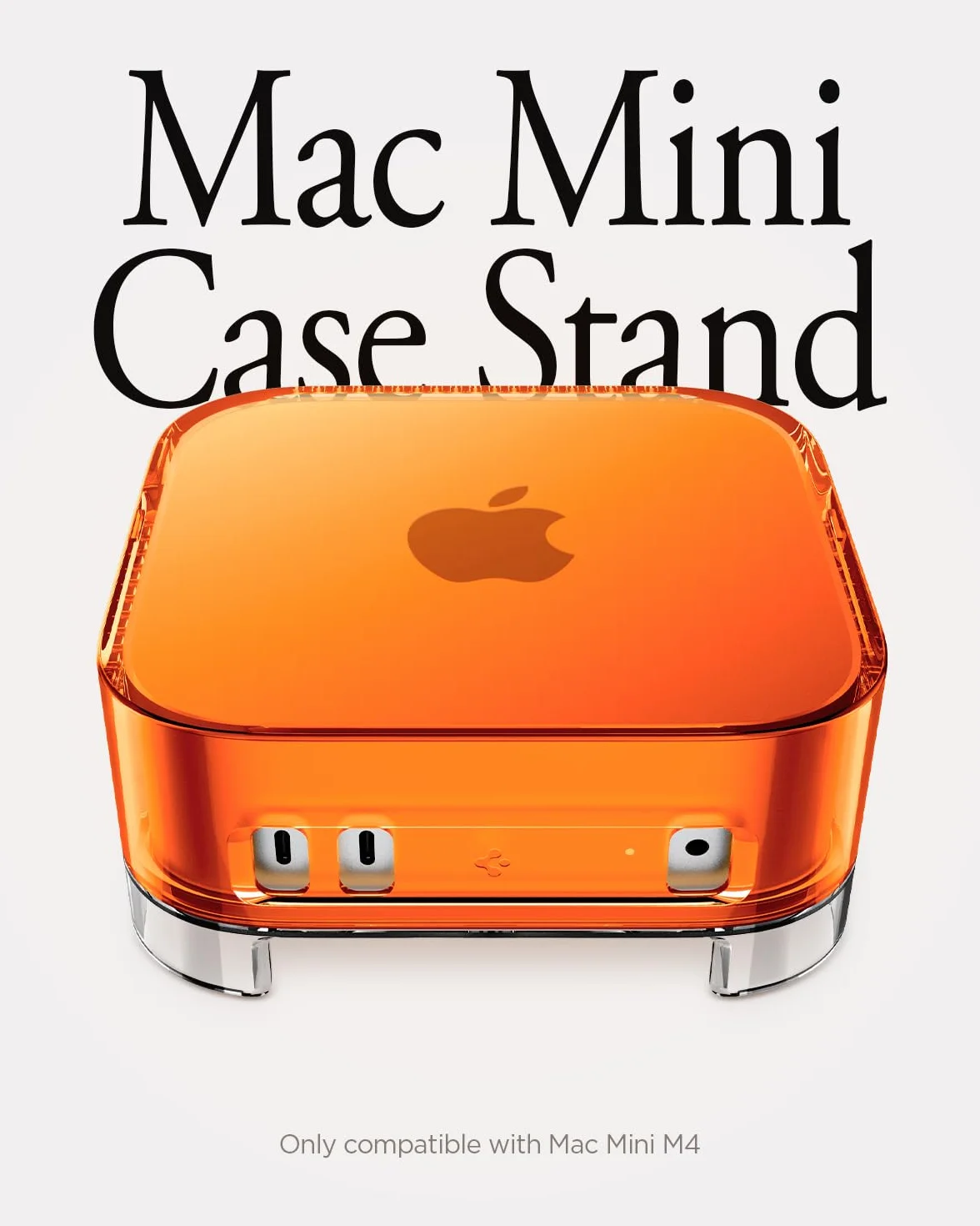 Spigen Classic C1 Cover con Supporto per filtro dell'aria integrato Compatibile con Mac mini M4 / M4 Pro Chip (2024) - Tangerine