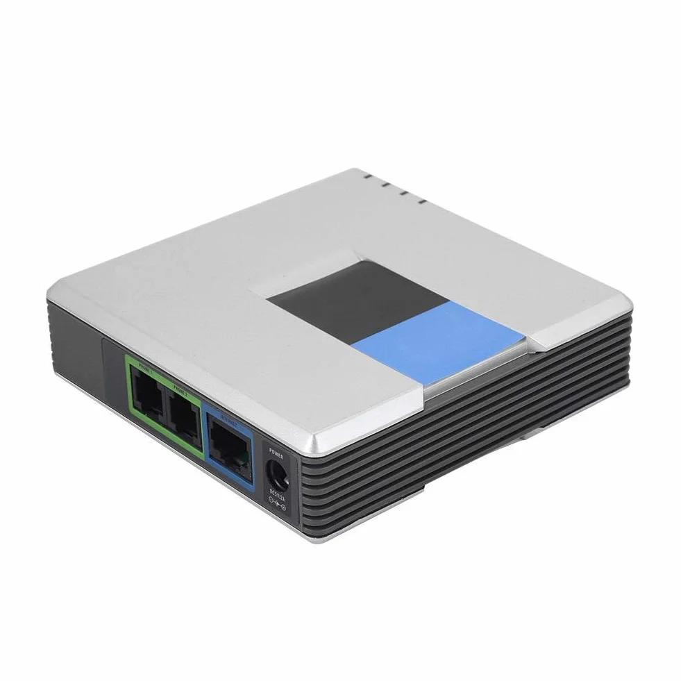 Adattatore per telefono Internet, VoIP Gateway Internet Phone 2 Porte Adattatore Cavo SIP RJ45 per PAP2T(Spina UE)