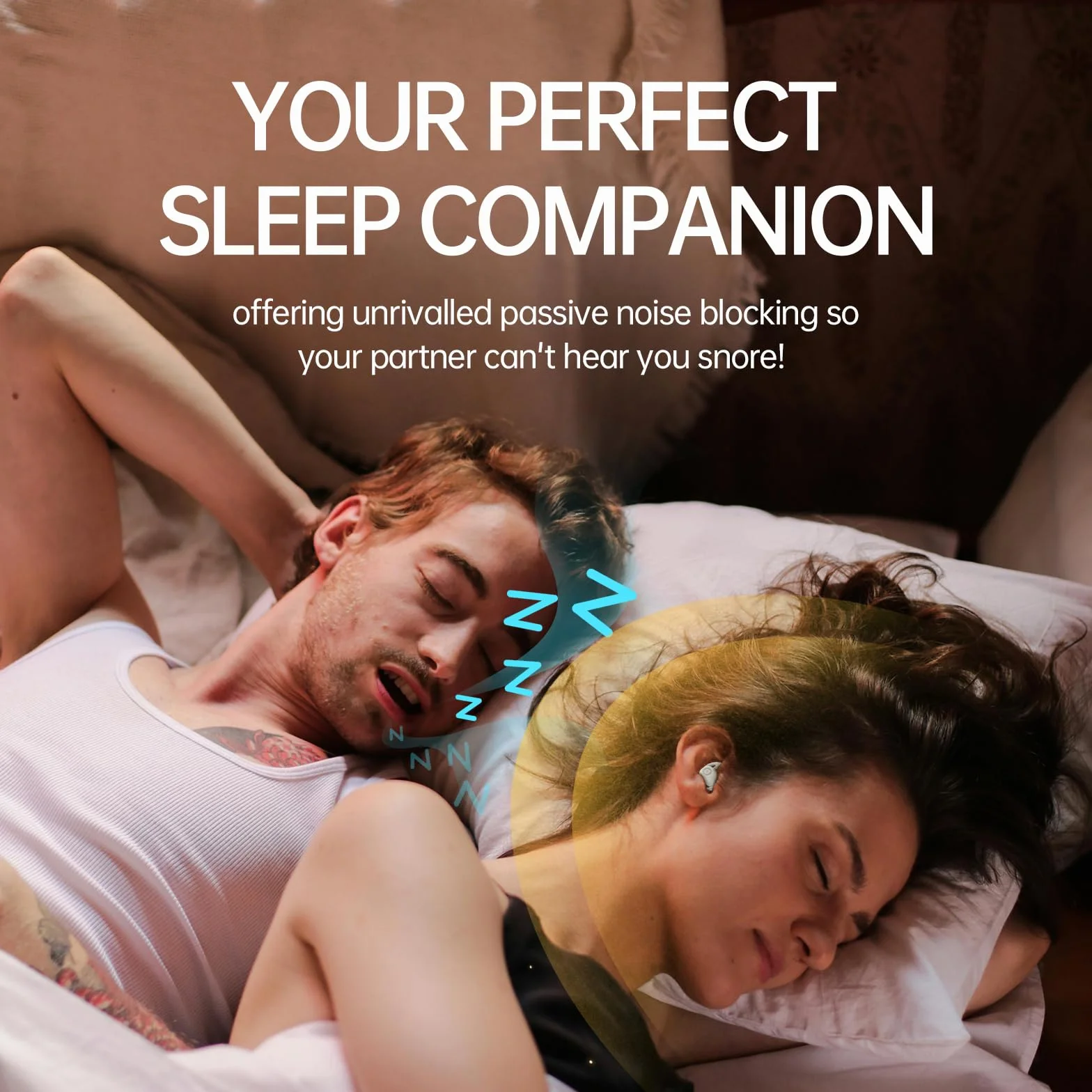 eppfun Cuffie per Dormire, Bluetooth Auricolari per dormire, Design Piccolo con Blocco del Rumore Comode Cuffie