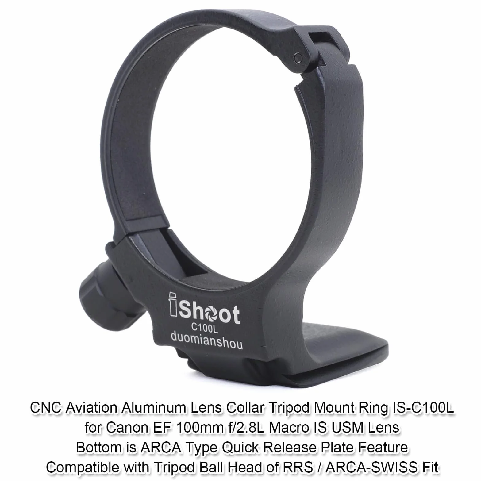 iShoot Metallo Treppiede Anello D Lens Collare Supporto Staffa di Supporto per Canon EF 100mm f/2.8L è USM Macro