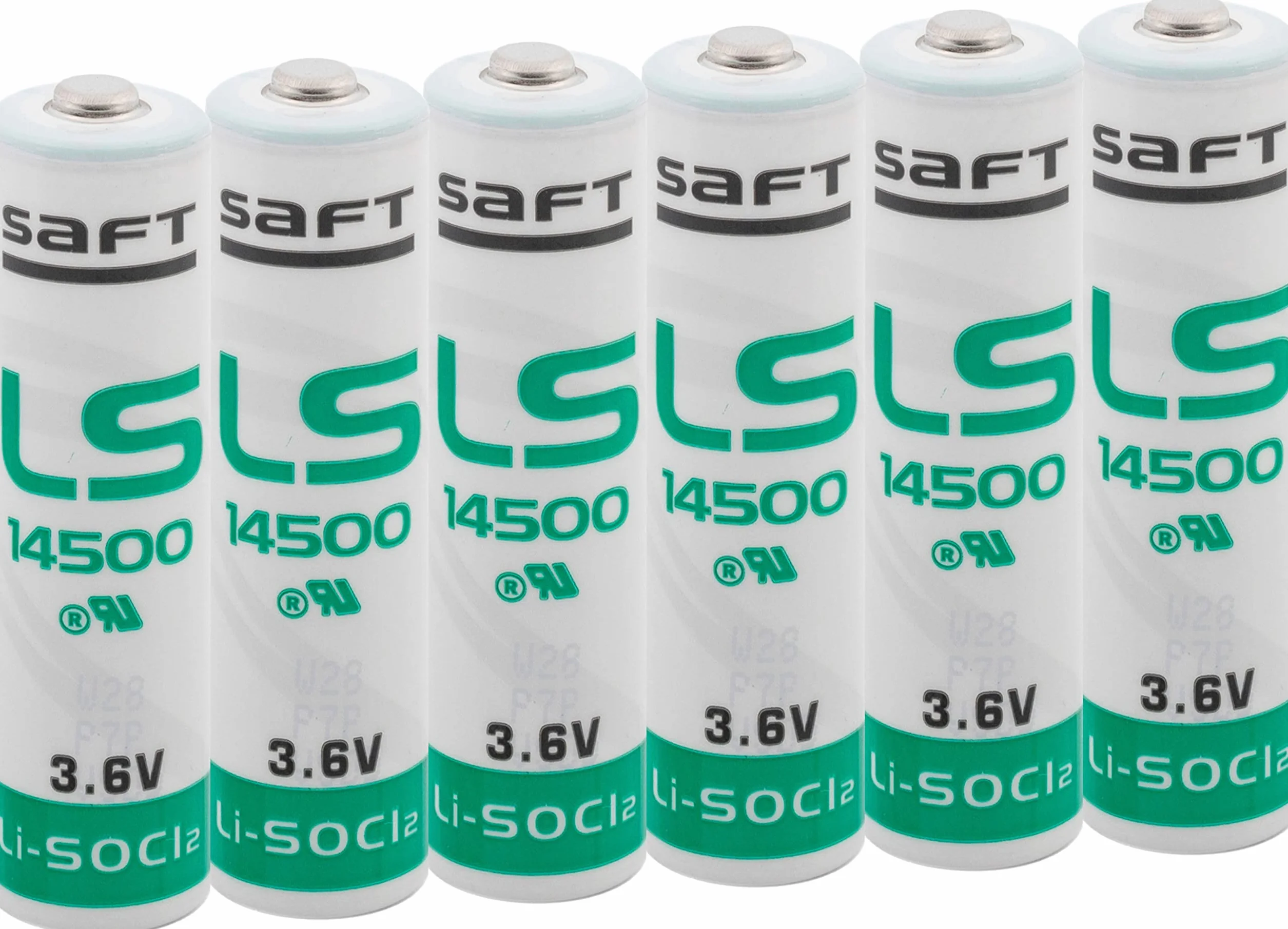 Saft LS 14500 3,6v Lithium Pack da 6, Bianco