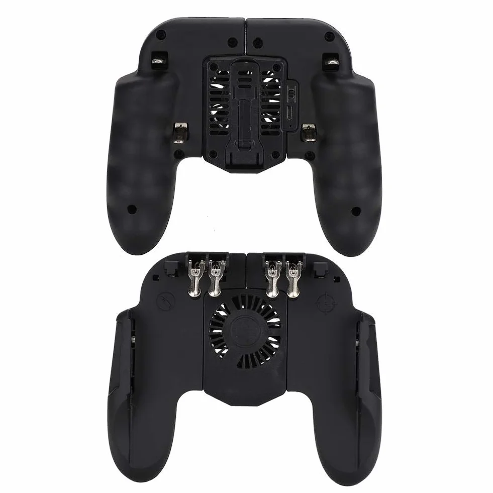 Ouitble Mobile Controller con Fan Ventola Raffreddamento 6 Finger Gamepad Joystick Smartphone Trigger per Smartphone da 4,7 a 6,5 ​​Pollici