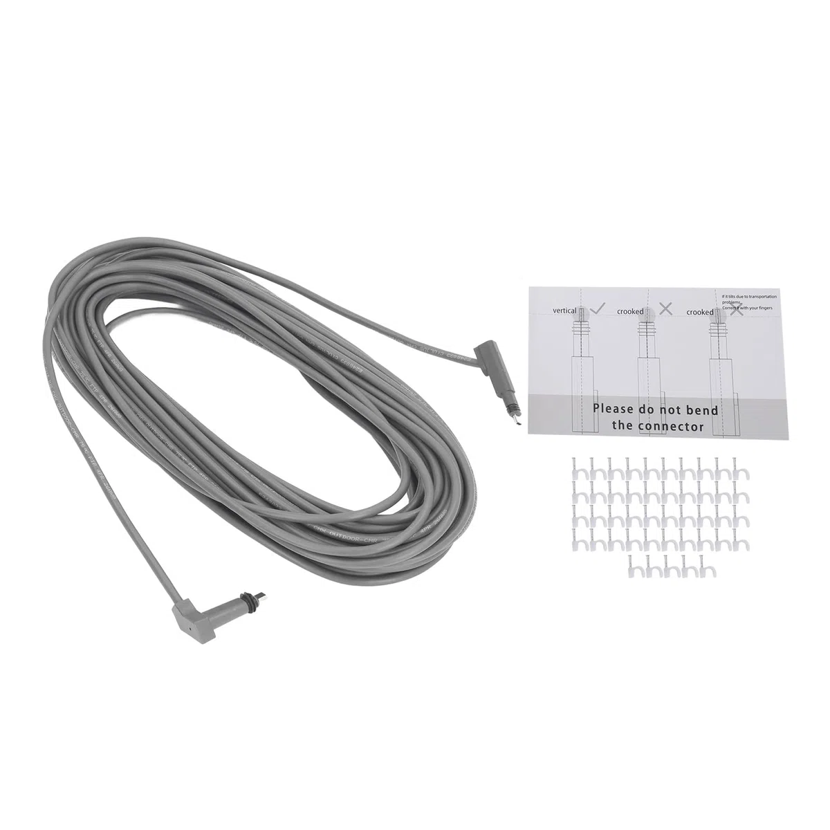 Kit Internet Satellitare, Cavo V2, Ricambio Professionale per Cavo di Prolunga per Cavo Kit Clip per Cavi per Satellite Rettangolare