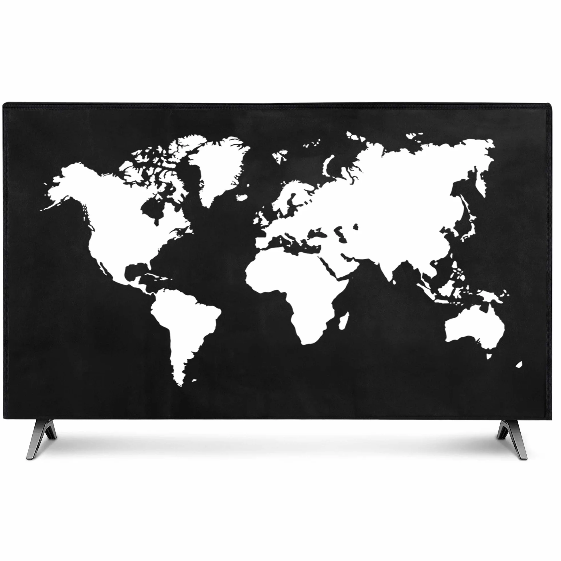 kwmobile Protezione TV 65" Compatibile - Custodia Protettiva Anti-Polvere Bianco/Nero
