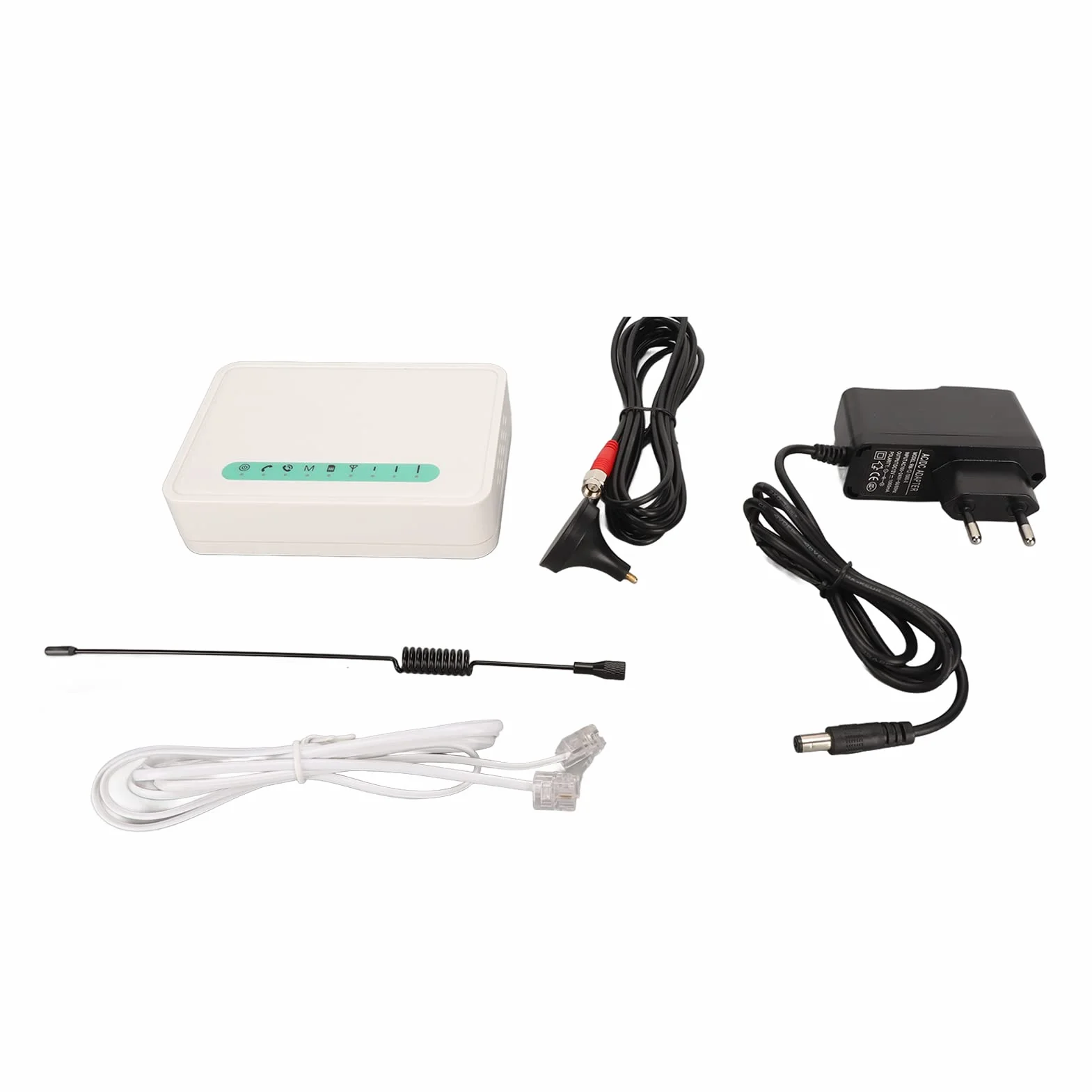 Fockety gsm Terminale Senza Fili Fisso, 3G 4G LTE Quad Band gsm 850/900/1800/1900Mhz Desktop Terminale Wireless Chiamante ID Dialer con Display Luci a LED, per Telefonica, Allarme