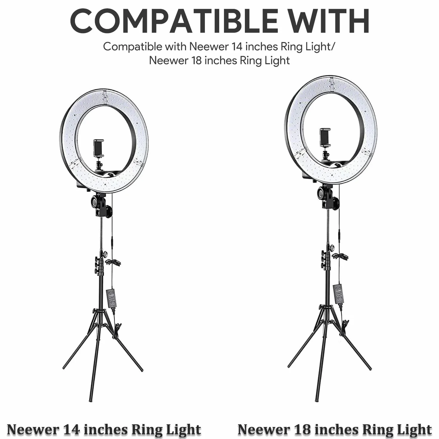 KFD Alimentatore di rete 15 V 4 A caricatore per luce ad anello NEEWER 14 pollici 18 pollici 55 W 5600 K LED lampada ad anello 10088612 adattatore Neewer Photograph Photo Studio Ring Light NW-150480D2