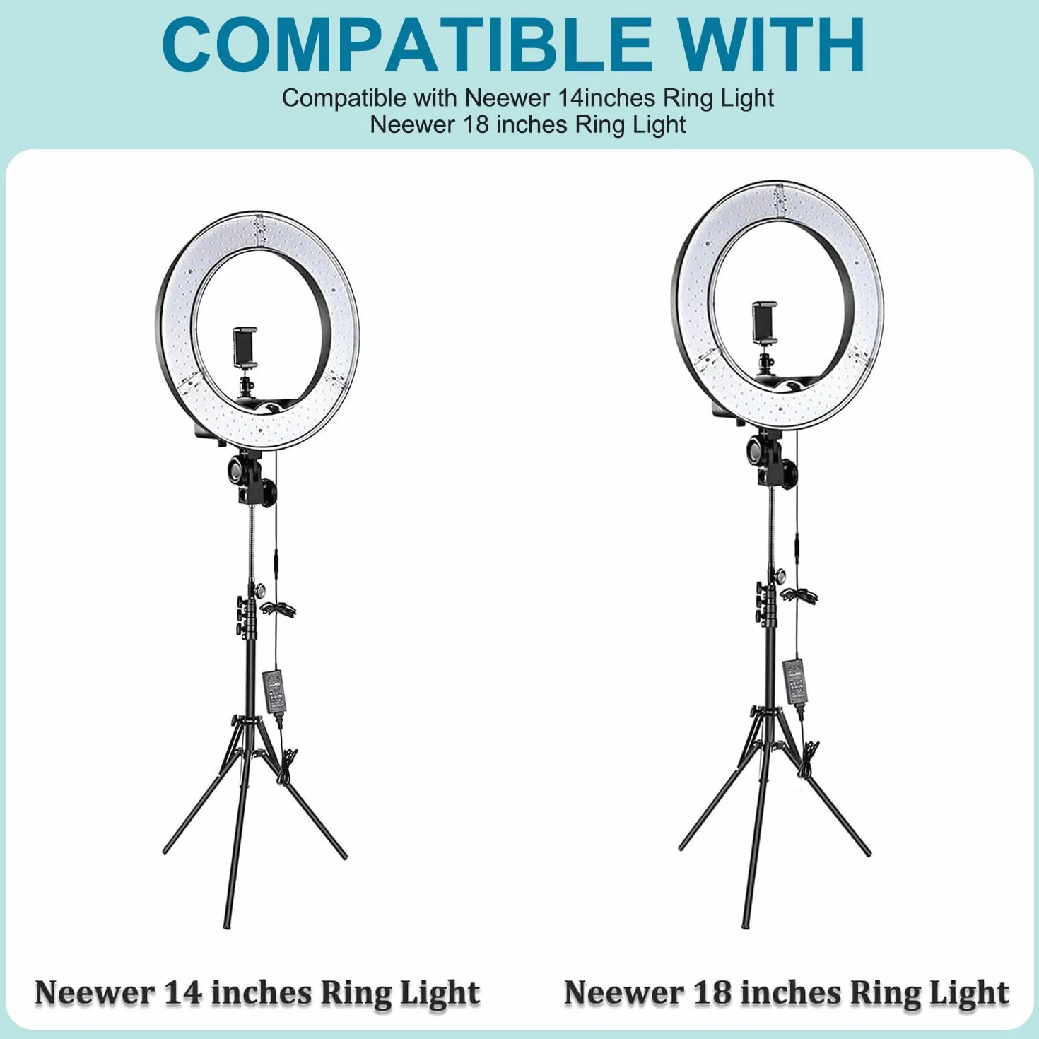 TAIFU 15V 4A Alimentatore per NEEWER 14" / 18" LED Ring Light NW-150480D2 NW-150300D2 NW-150400D1 per Studio Fotografico Luce ad Anello LED da 14 Pollici e 18 Pollici Alimentazione Caricabatterie