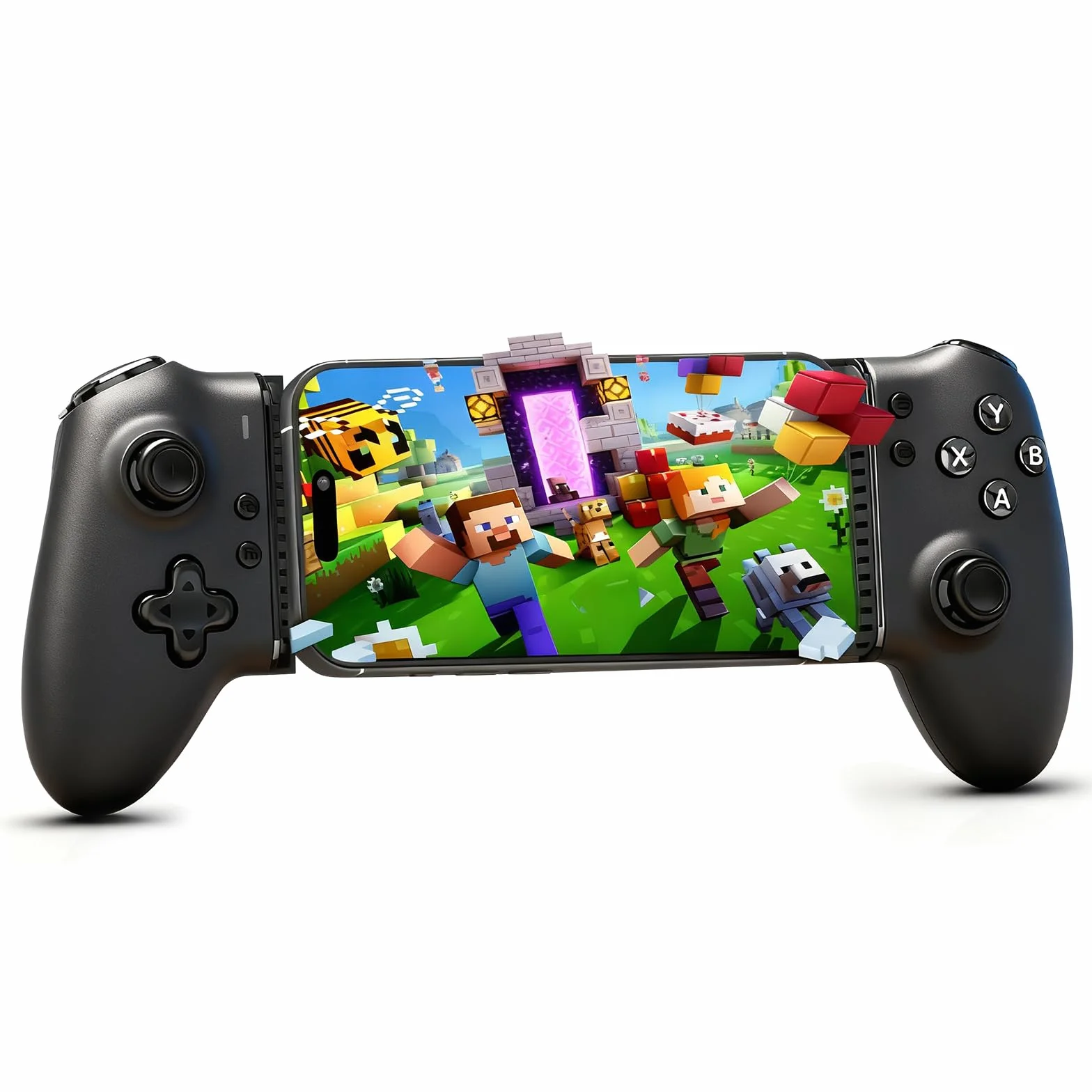 Shiptree Controller telefono per Android/iPhone, controller per smartphone con controller effetto Hall, vibrazione, Bluetooth, pulsanti semi-meccanici, USB-C, compatibile con Xbox, Minecraft, nero